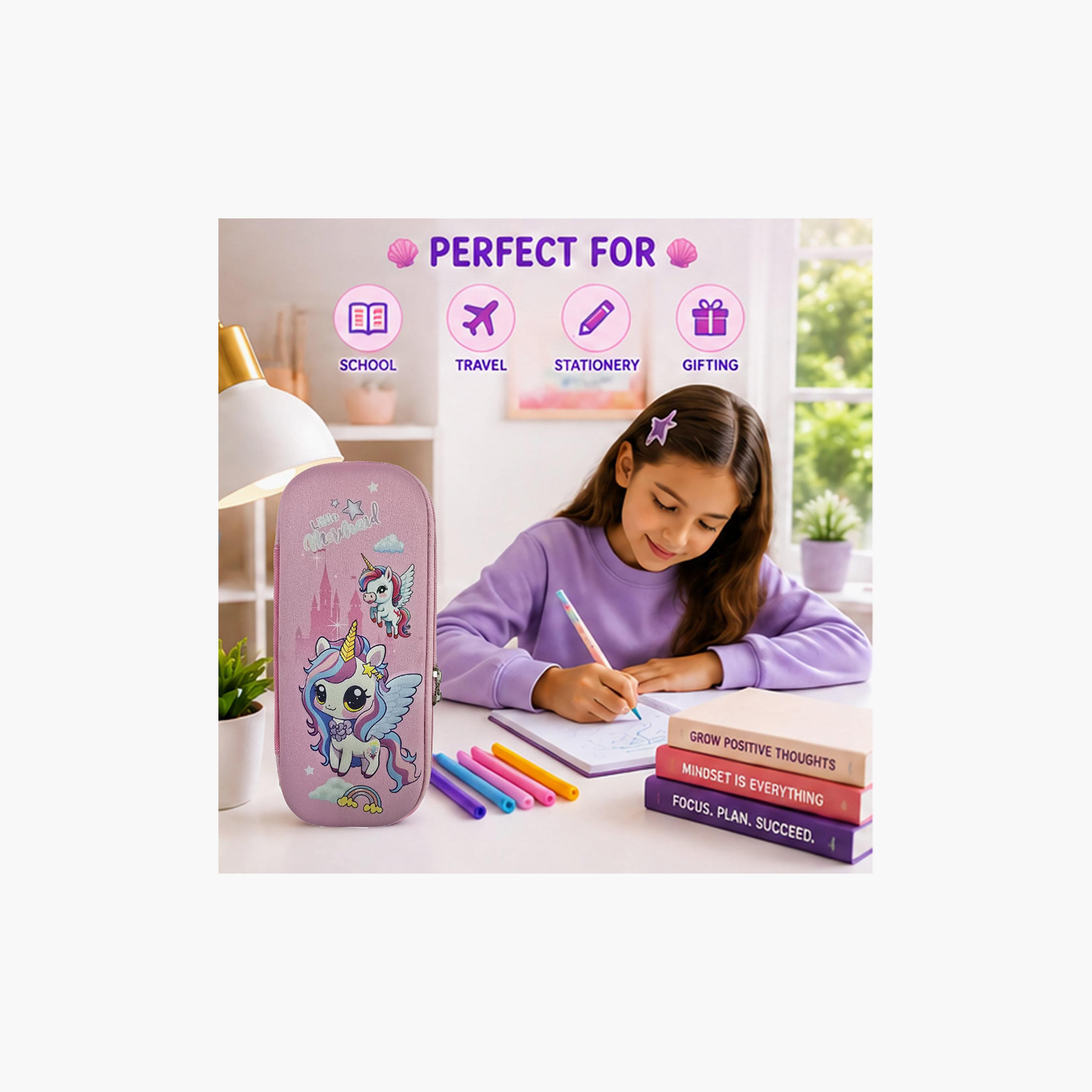 مقلمة بسحاب برسمة وحيد القرن الصغير من كوكوبي - EVC-school-stationery-pencilcases-image-5