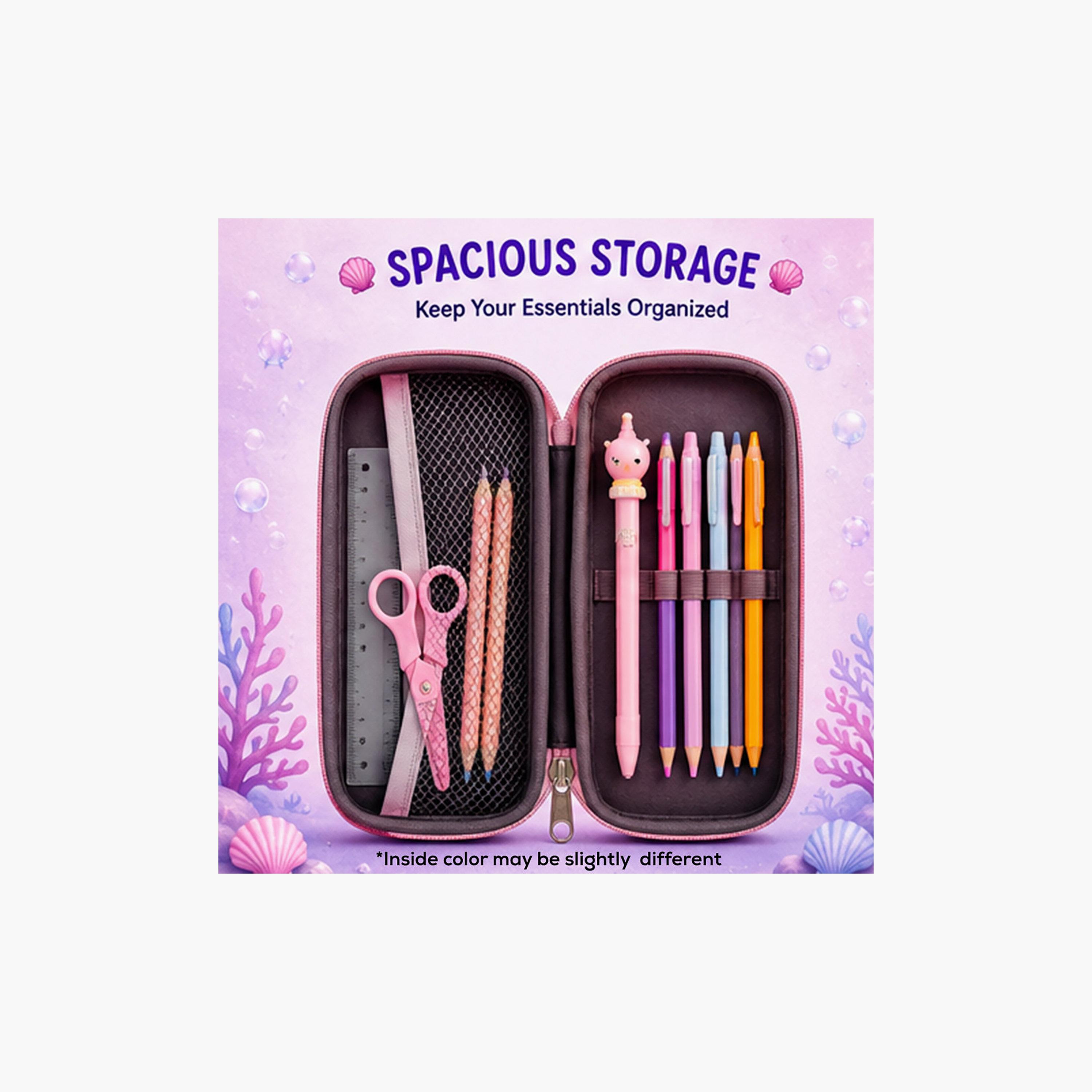 مقلمة بسحاب بتصميم حورية البحر من كوكوبي - EVC-school-stationery-pencilcases-image-3