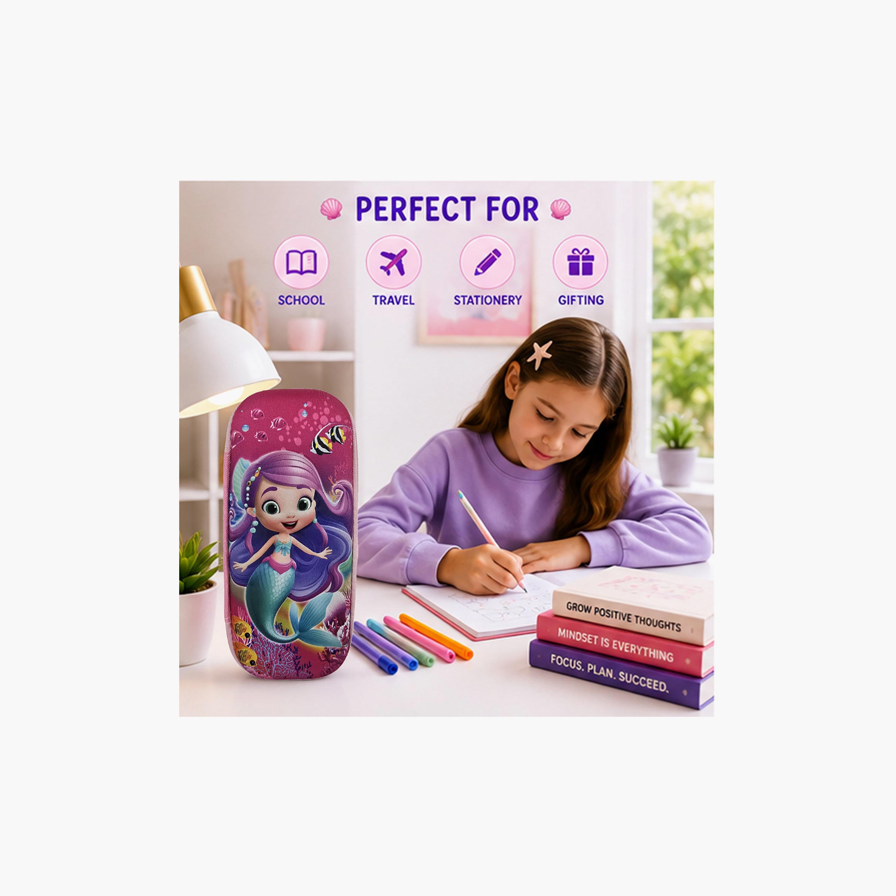 مقلمة بسحاب بتصميم حورية البحر من كوكوبي - EVC-school-stationery-pencilcases-image-5