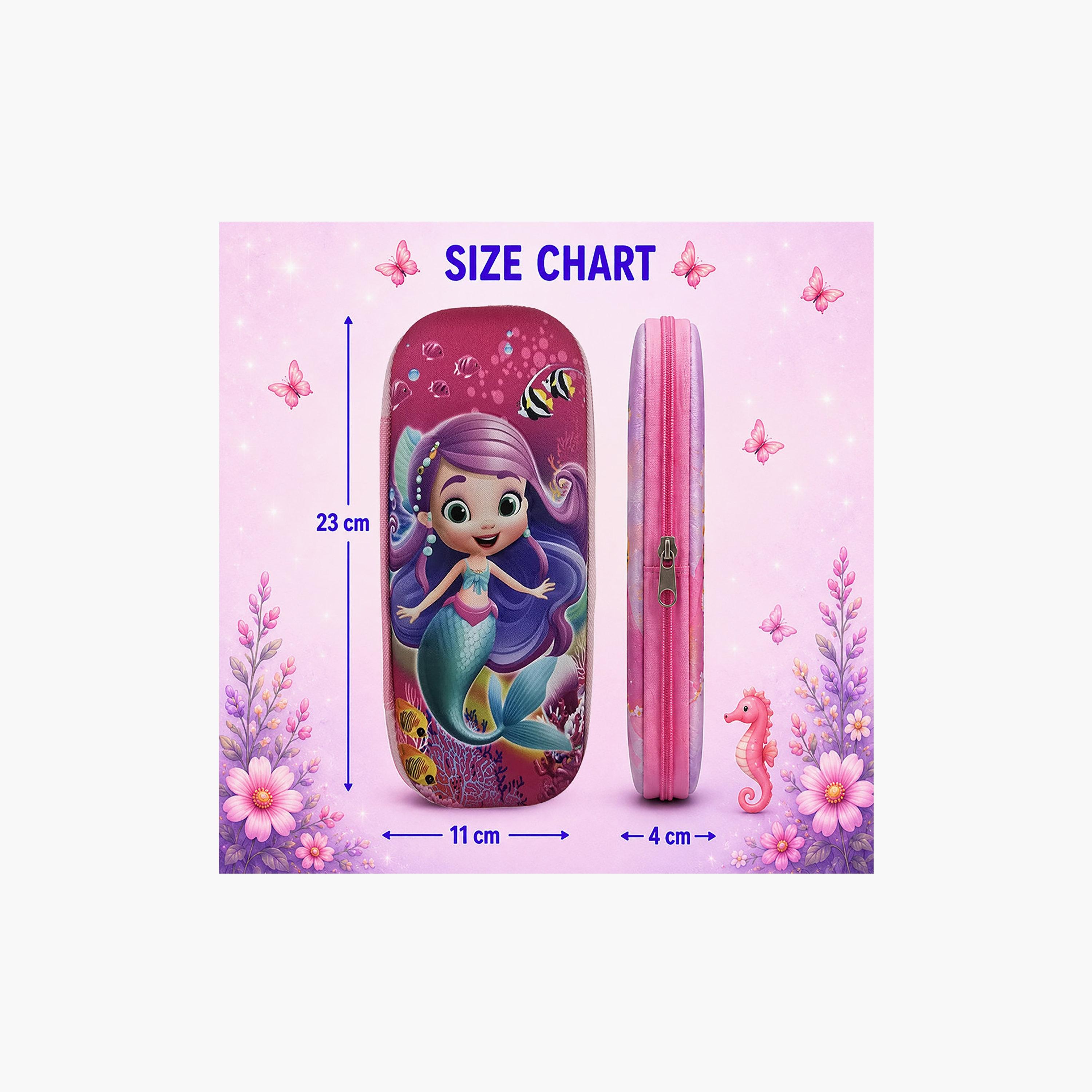 مقلمة بسحاب بتصميم حورية البحر من كوكوبي - EVC-school-stationery-pencilcases-image-6
