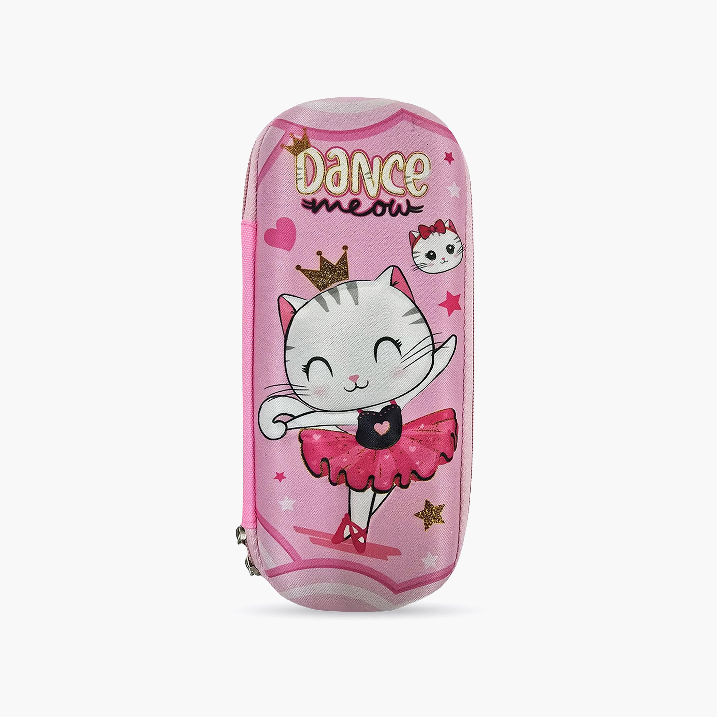 Cocobee Dancing Cat Pencil Case with Zip Closure - EVC-school-stationery-pencilcases-image-1