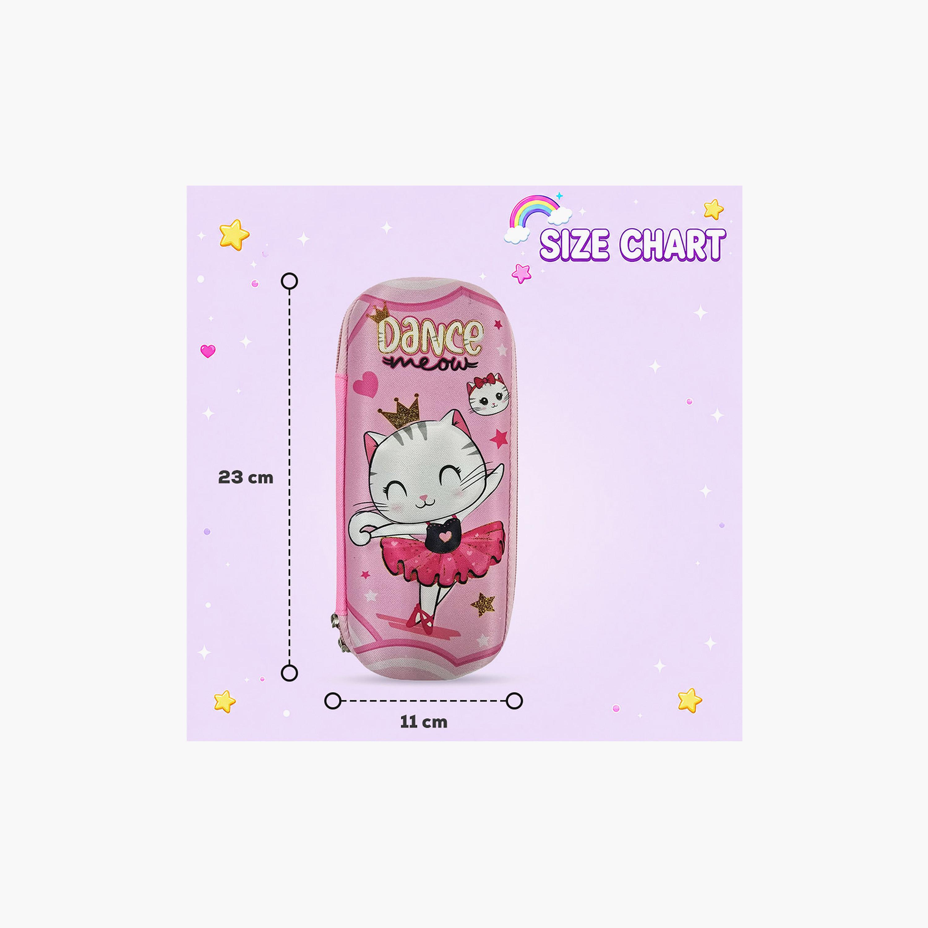 Cocobee Dancing Cat Pencil Case with Zip Closure - EVC-school-stationery-pencilcases-image-5
