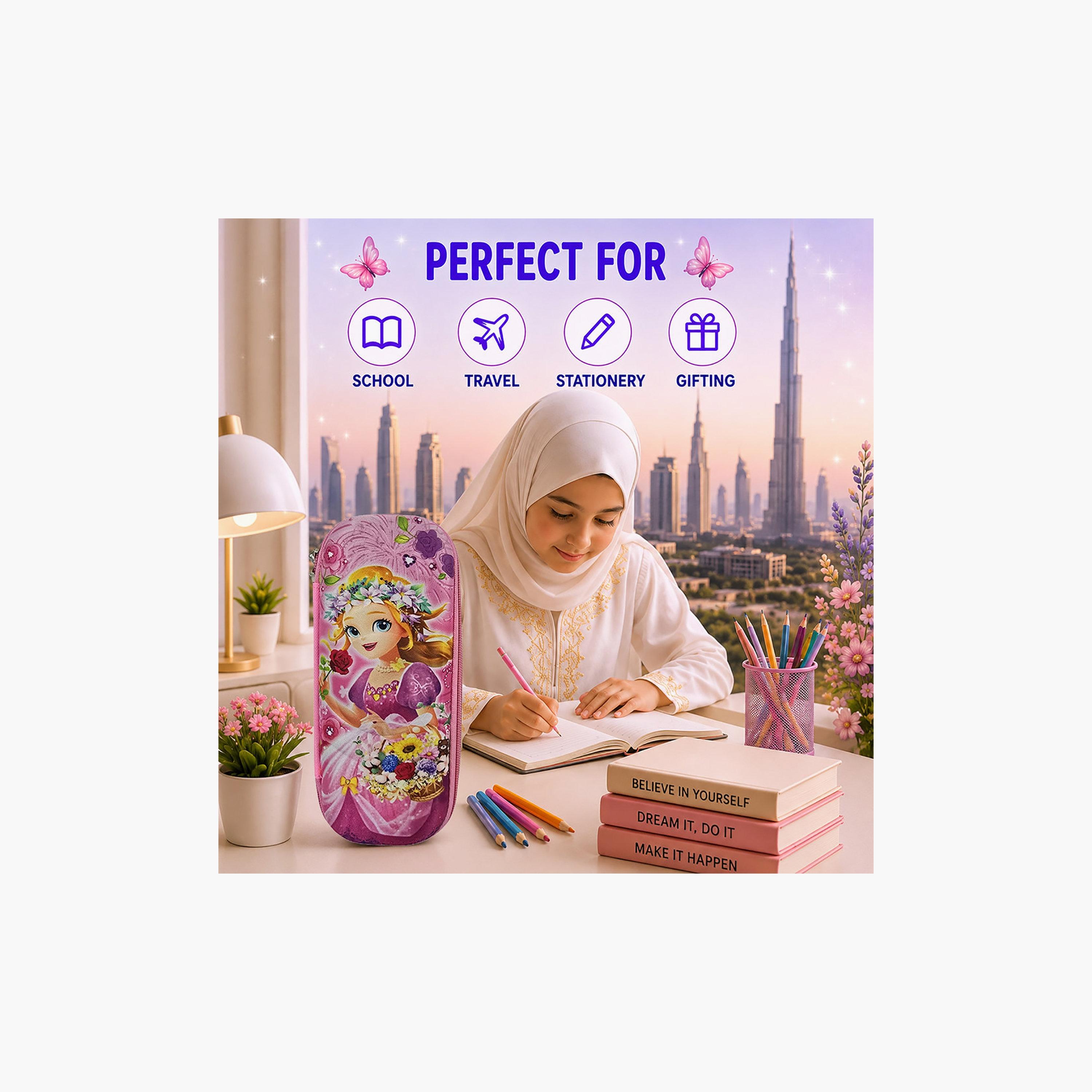 مقلمة بسحاب برسمة الأميرة فلورا من كوكوبي - EVC-school-stationery-pencilcases-image-4