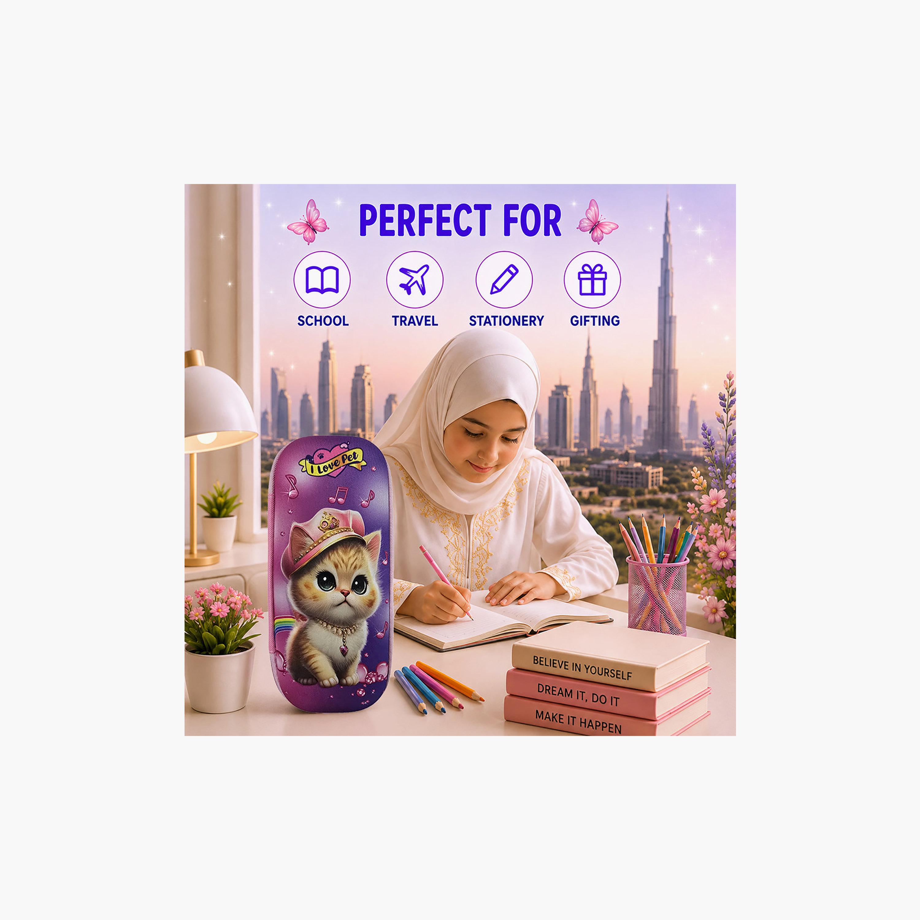 مقلمة بسحاب برسمة القطة الشرطية من كوكوبي - EVC-school-stationery-pencilcases-image-4