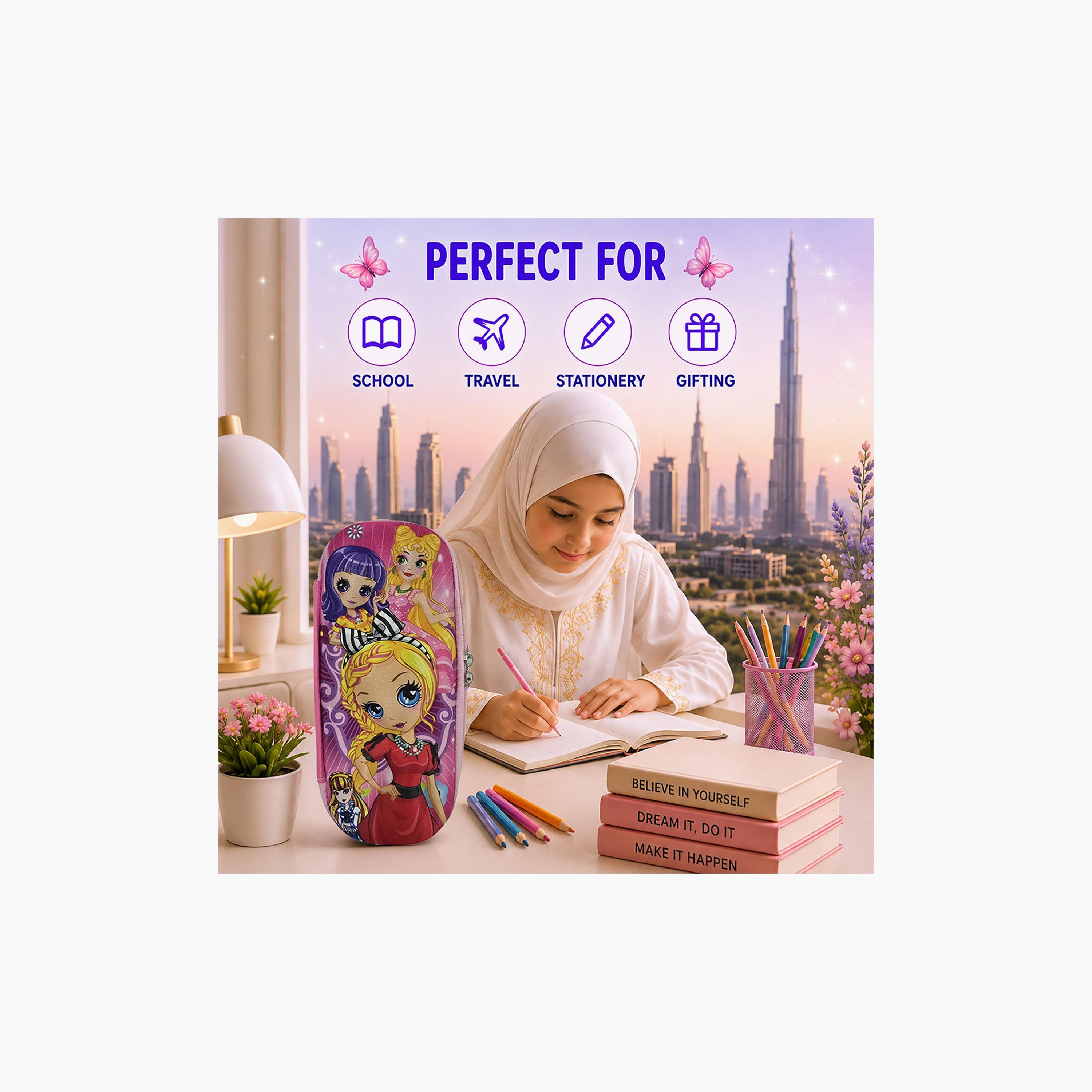 مقلمة بسحاب بتصميم حفلة الأميرة من كوكوبي - EVC-school-stationery-pencilcases-image-4