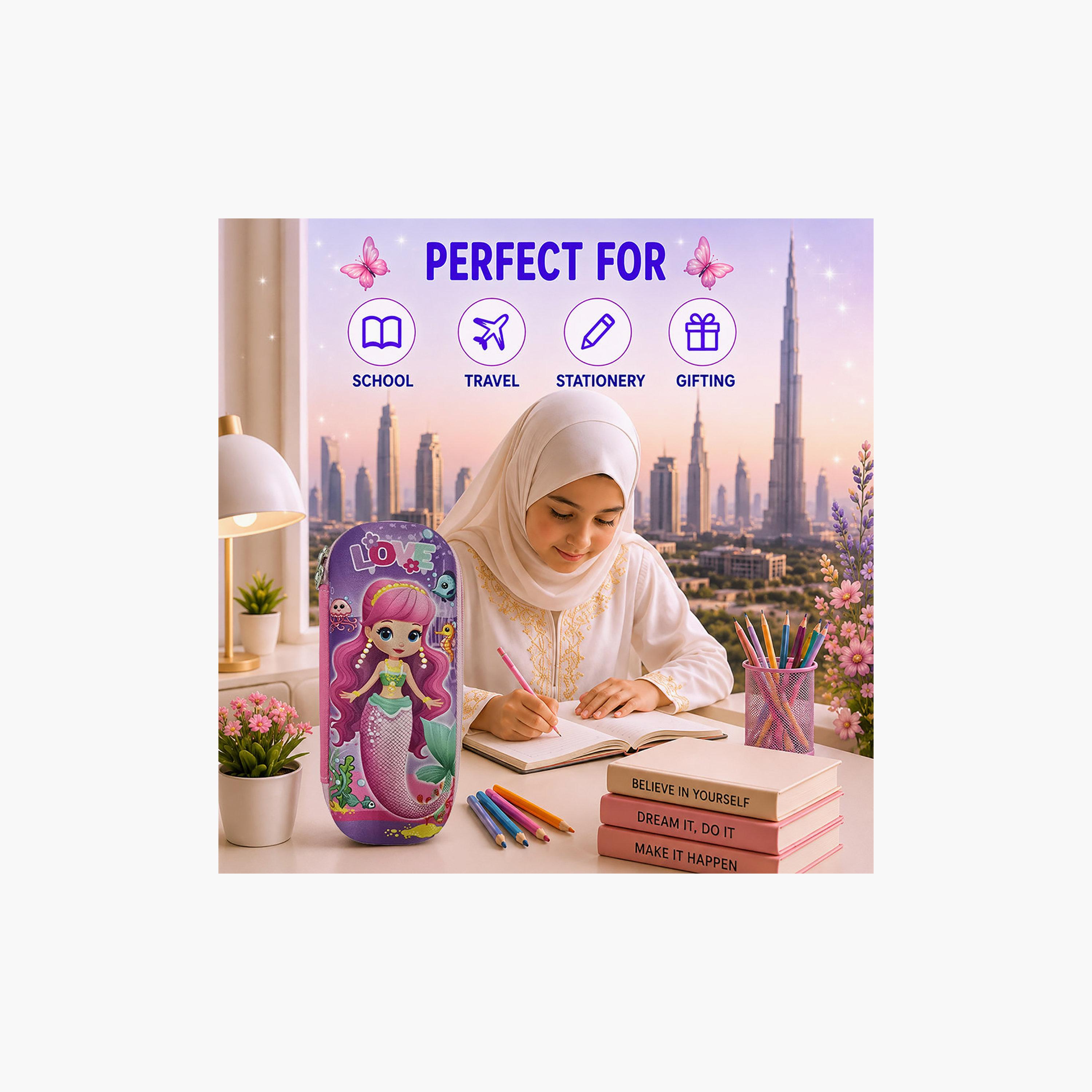 مقلمة بسحاب بتصميم حب حورية البحر من كوكوبي - EVC-school-stationery-pencilcases-image-4