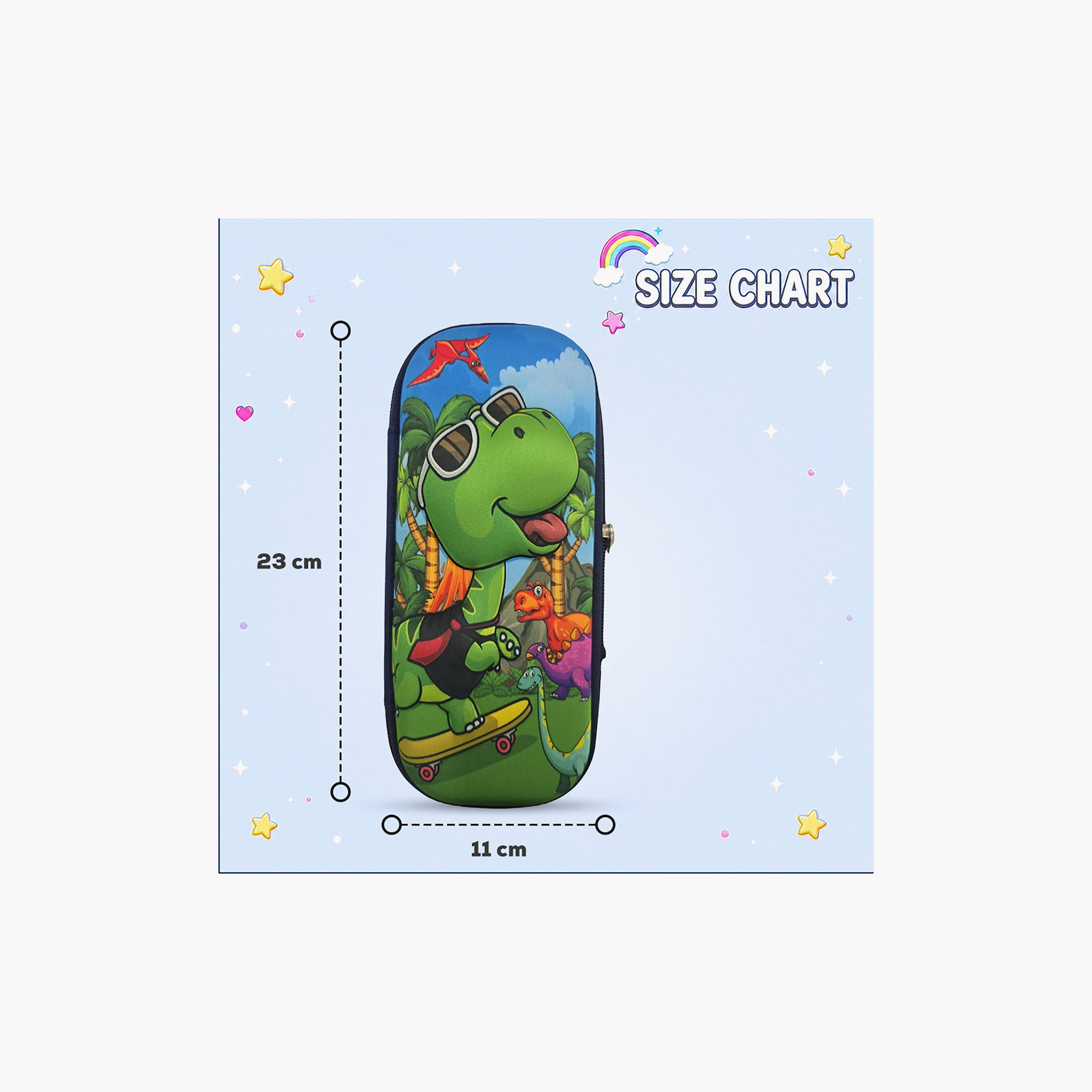 مقلمة بسحاب برسمة ديناصور على لوح التزلج من كوكوبي - EVC-school-stationery-pencilcases-image-5