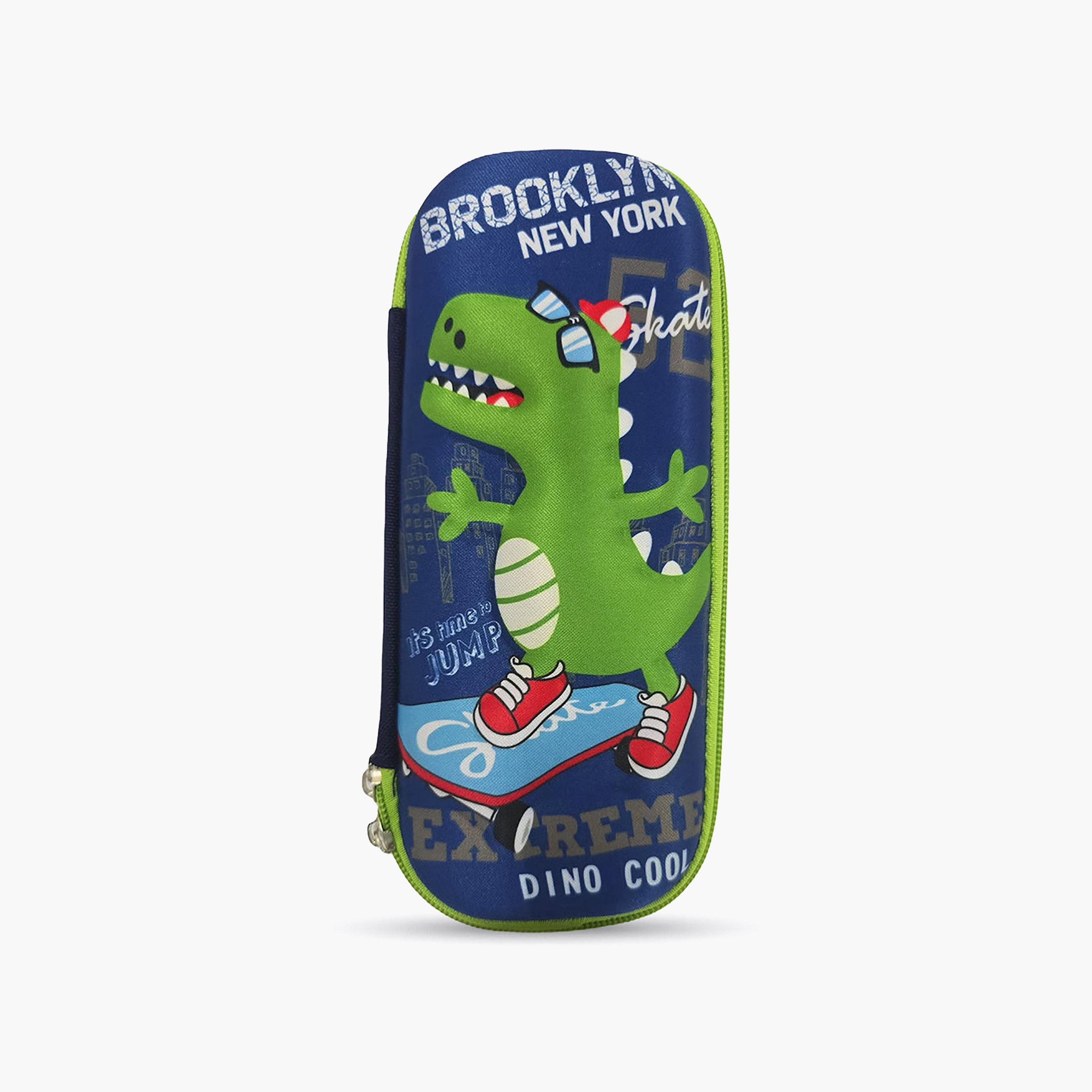 مقلمة بسحاب برسمة الديناصور الرائع من كوكوبي - EVC-school-stationery-pencilcases-image-1
