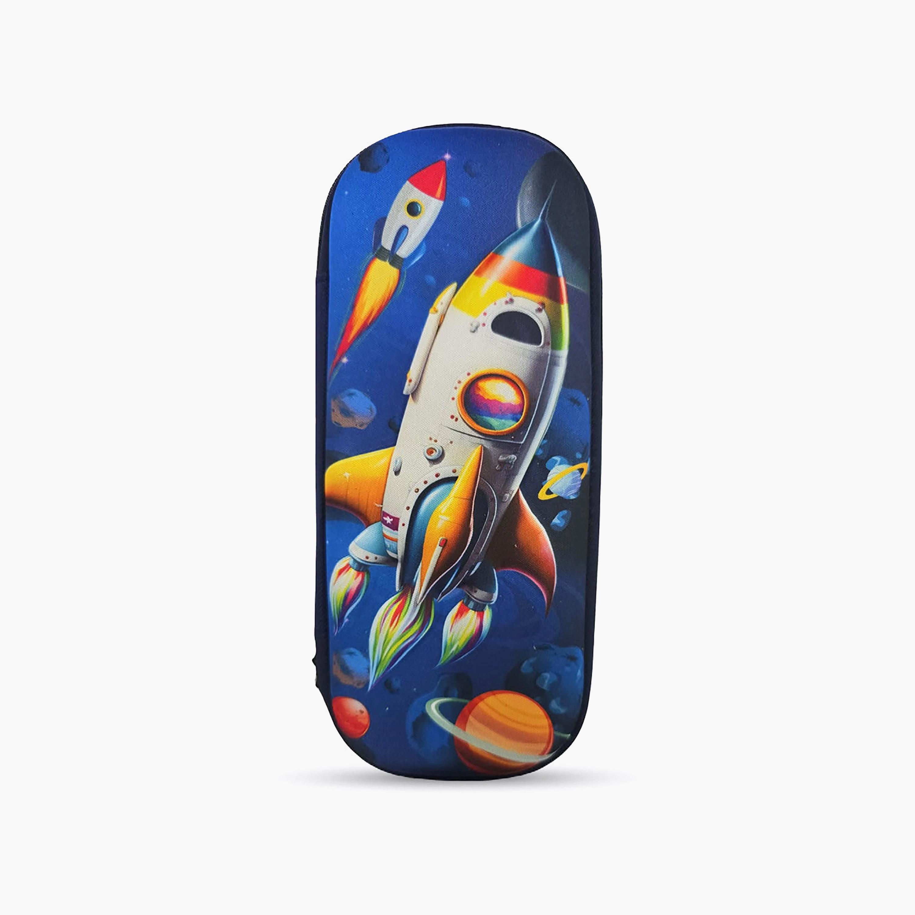 مقلمة بسحاب برسمة سفينة الفضاء من كوكوبي - EVC-school-stationery-pencilcases-image-1