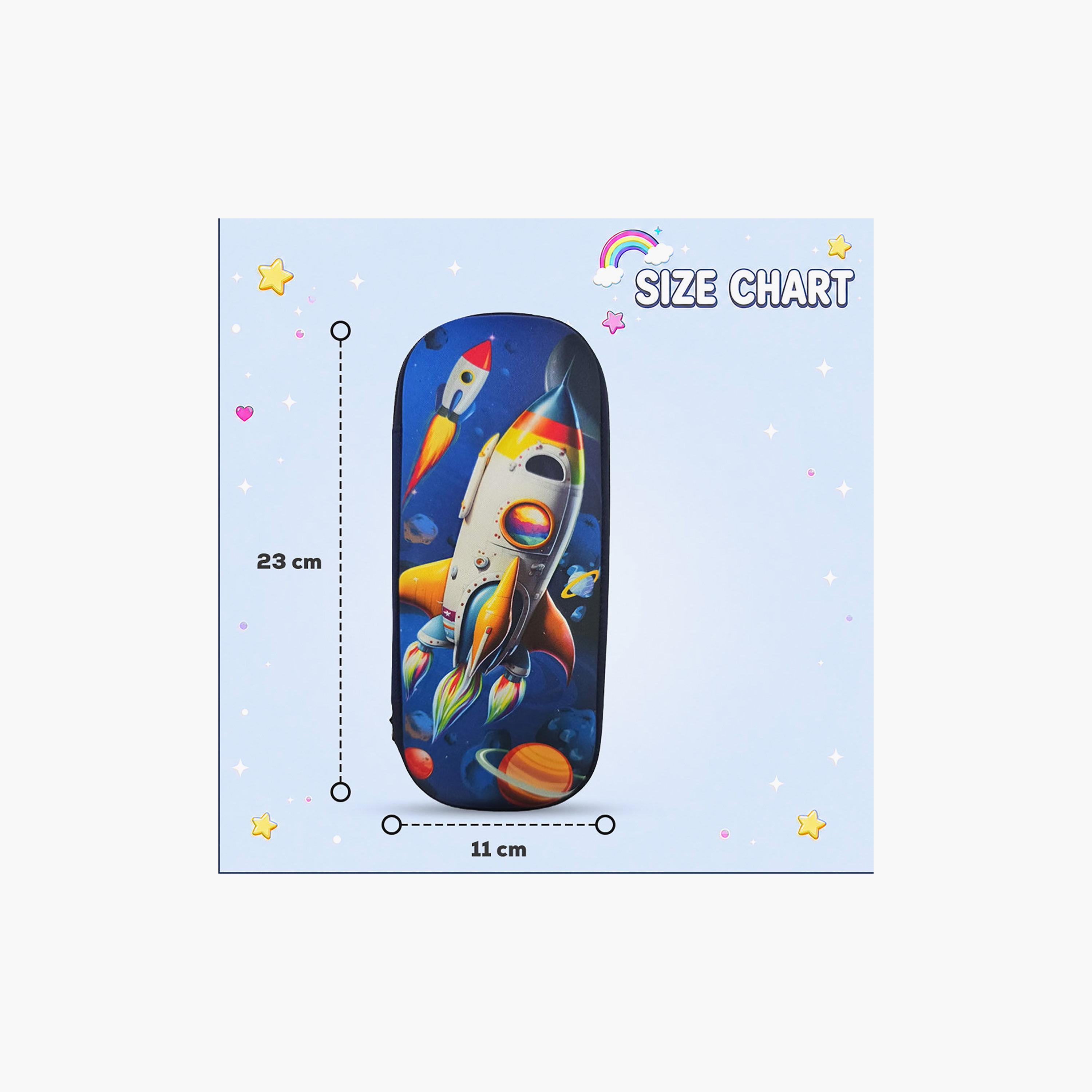 مقلمة بسحاب برسمة سفينة الفضاء من كوكوبي - EVC-school-stationery-pencilcases-image-5