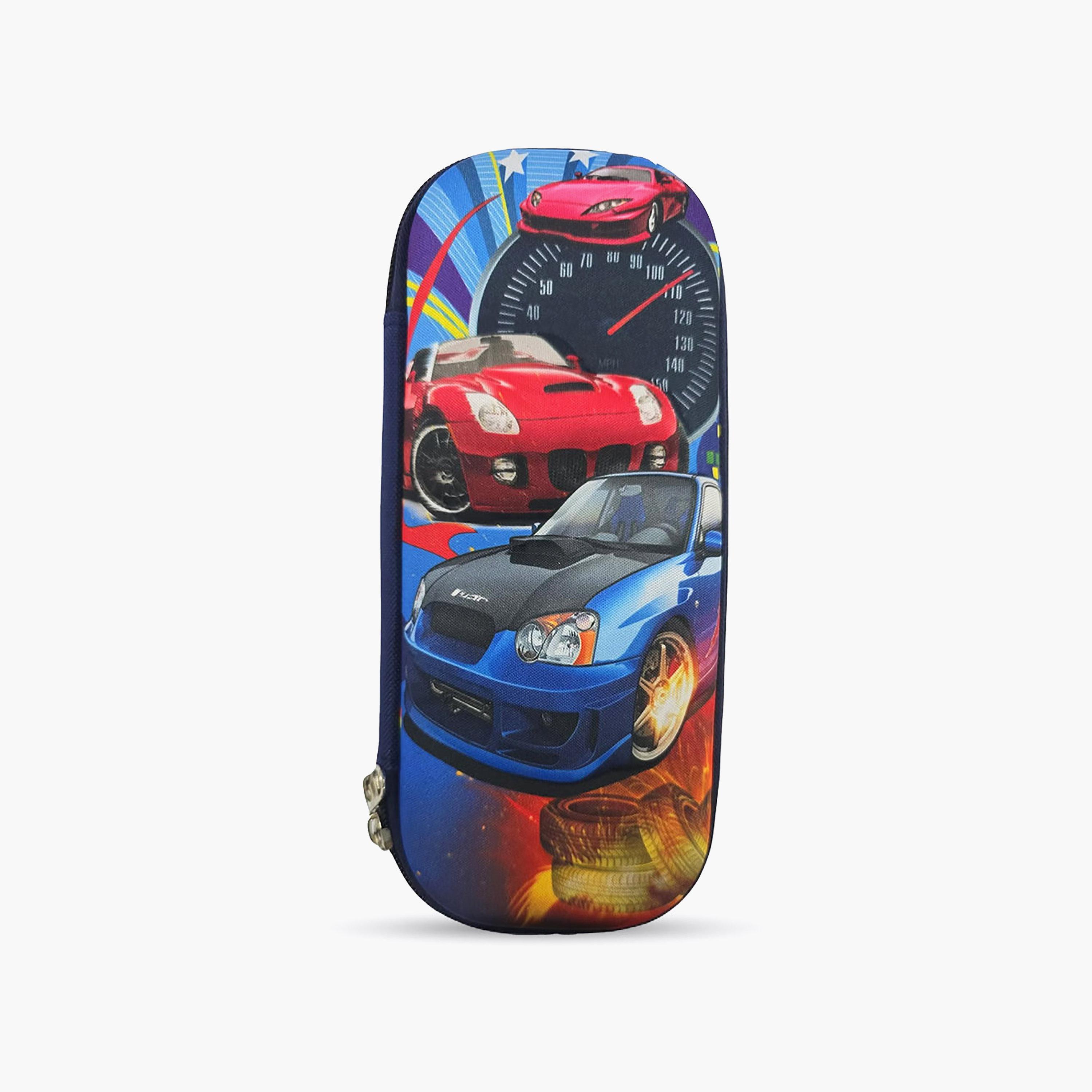 مقلمة بسحاب برسمة سيارات من كوكوبي - EVC-school-stationery-pencilcases-image-1