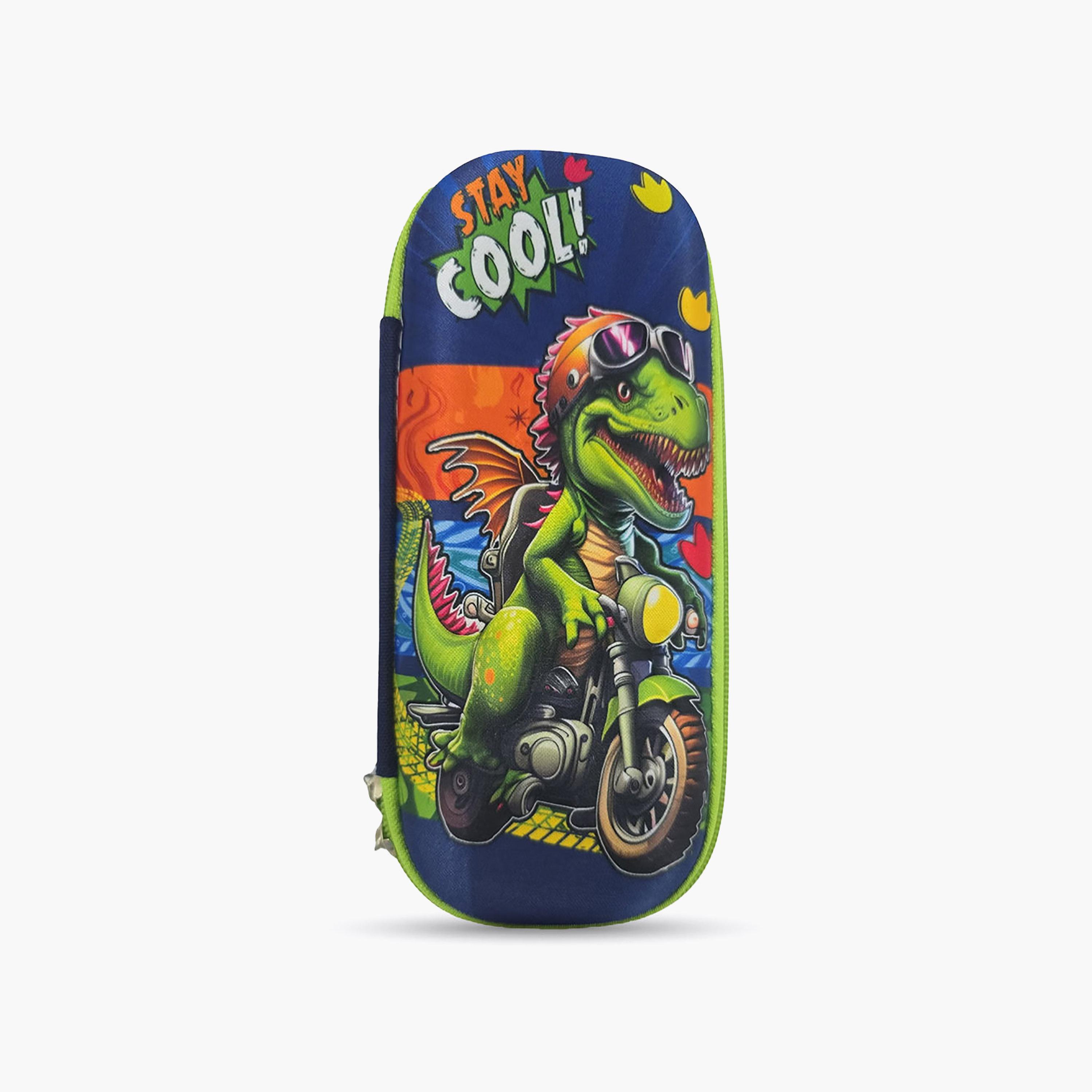 Cocobee Biker Dino Pencil Case with Zip Closure - EVC-school-stationery-pencilcases-image-1