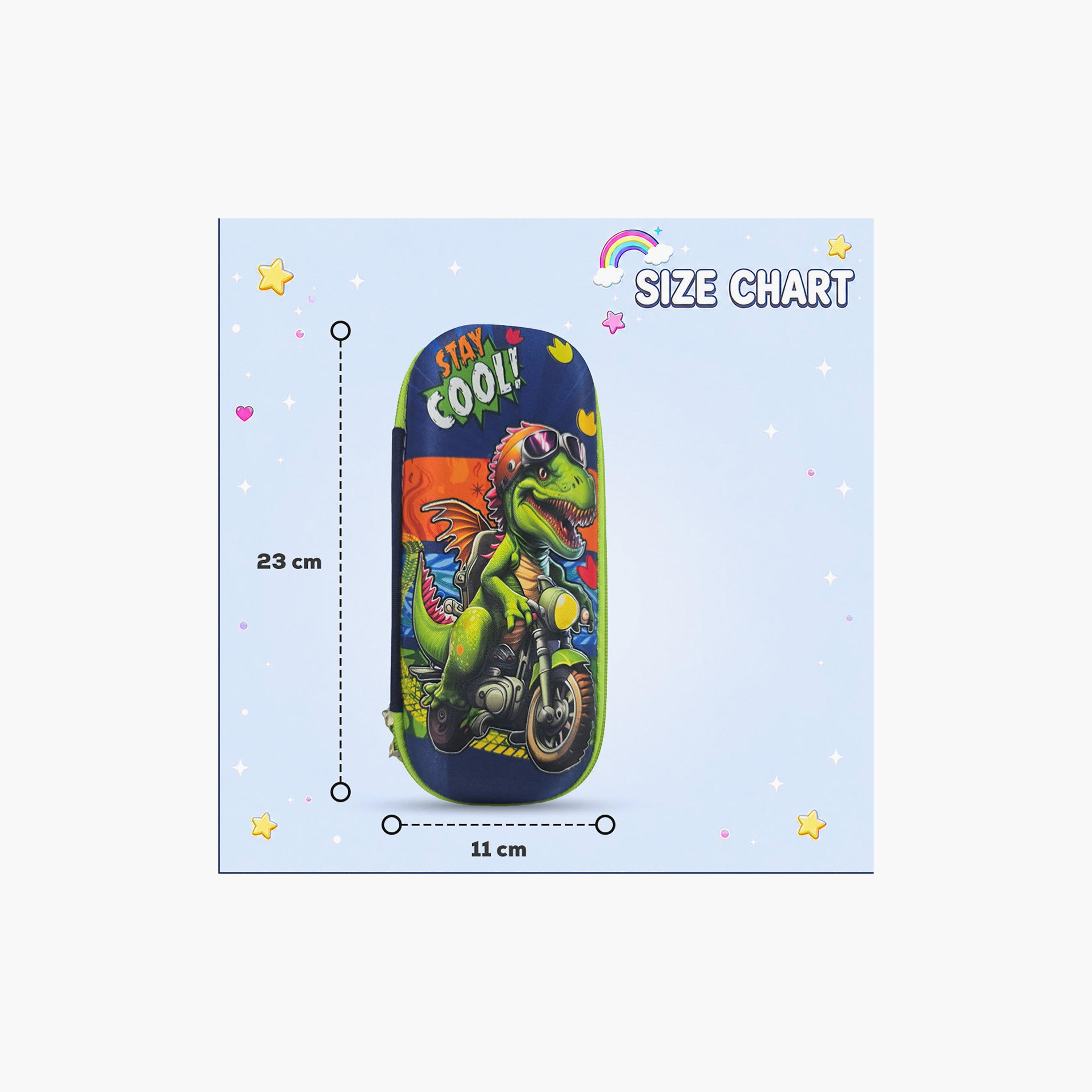 مقلمة بسحاب برسمة الديناصور الدراج من كوكوبي - EVC-school-stationery-pencilcases-image-5