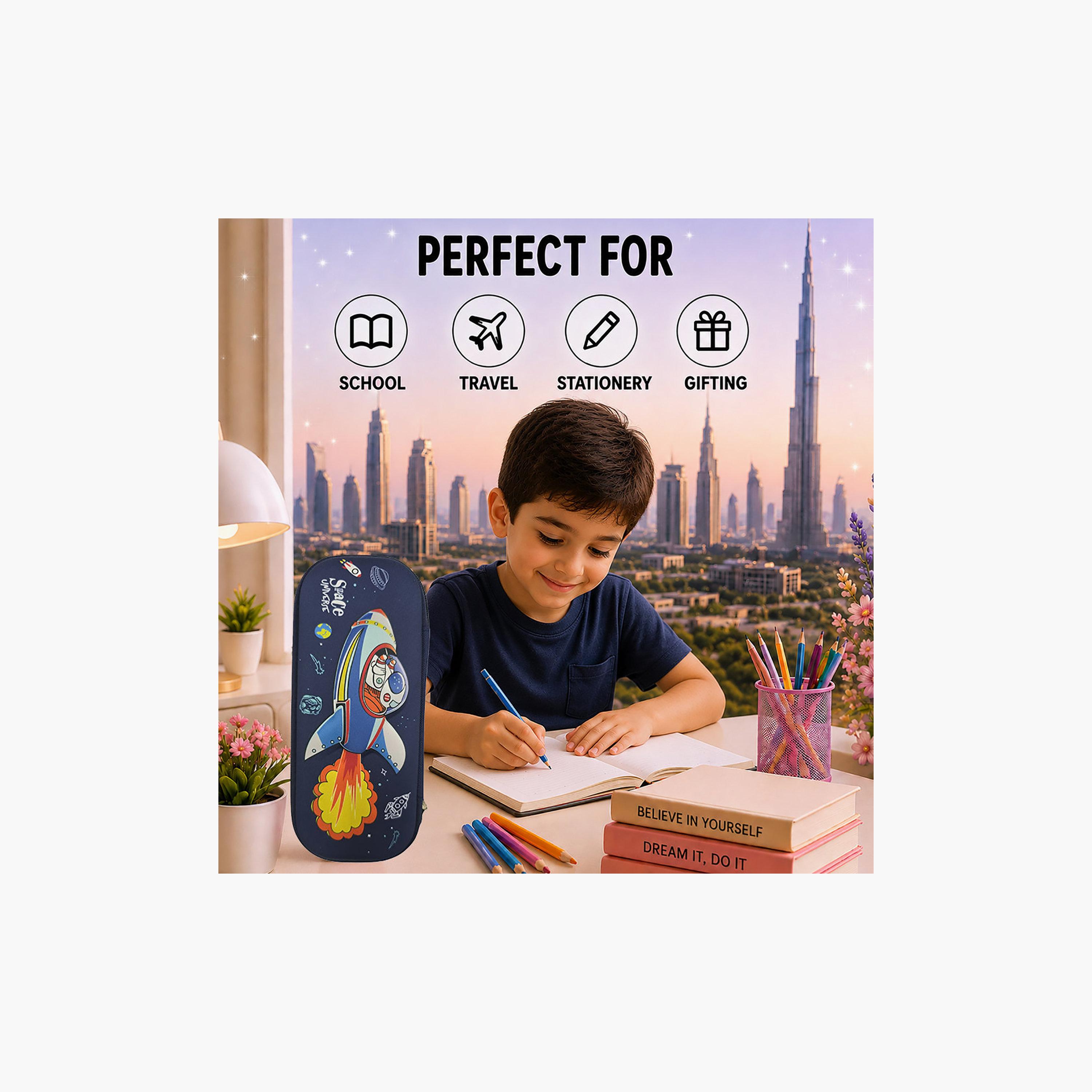 مقلمة بسحاب بتصميم عالم الفضاء من كوكوبي - EVC-school-stationery-pencilcases-image-4