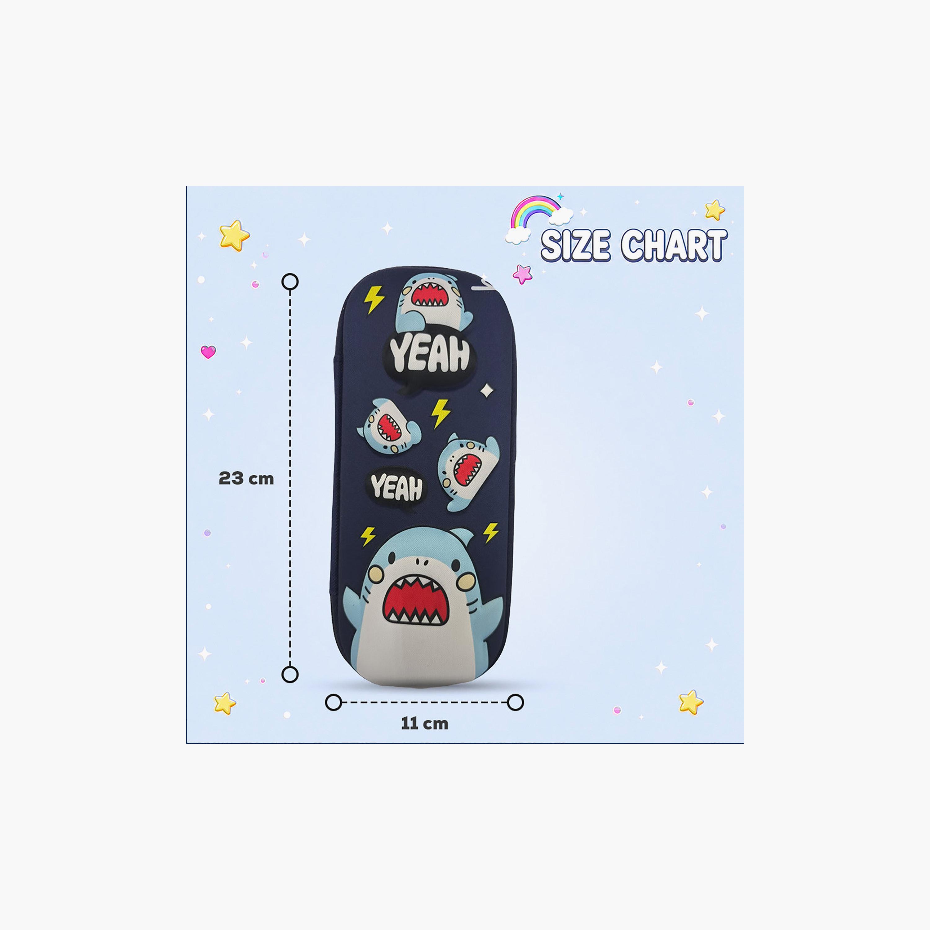 Cocobee Yeah Shark Pencil Case with Zip Closure - EVC-school-stationery-pencilcases-image-5