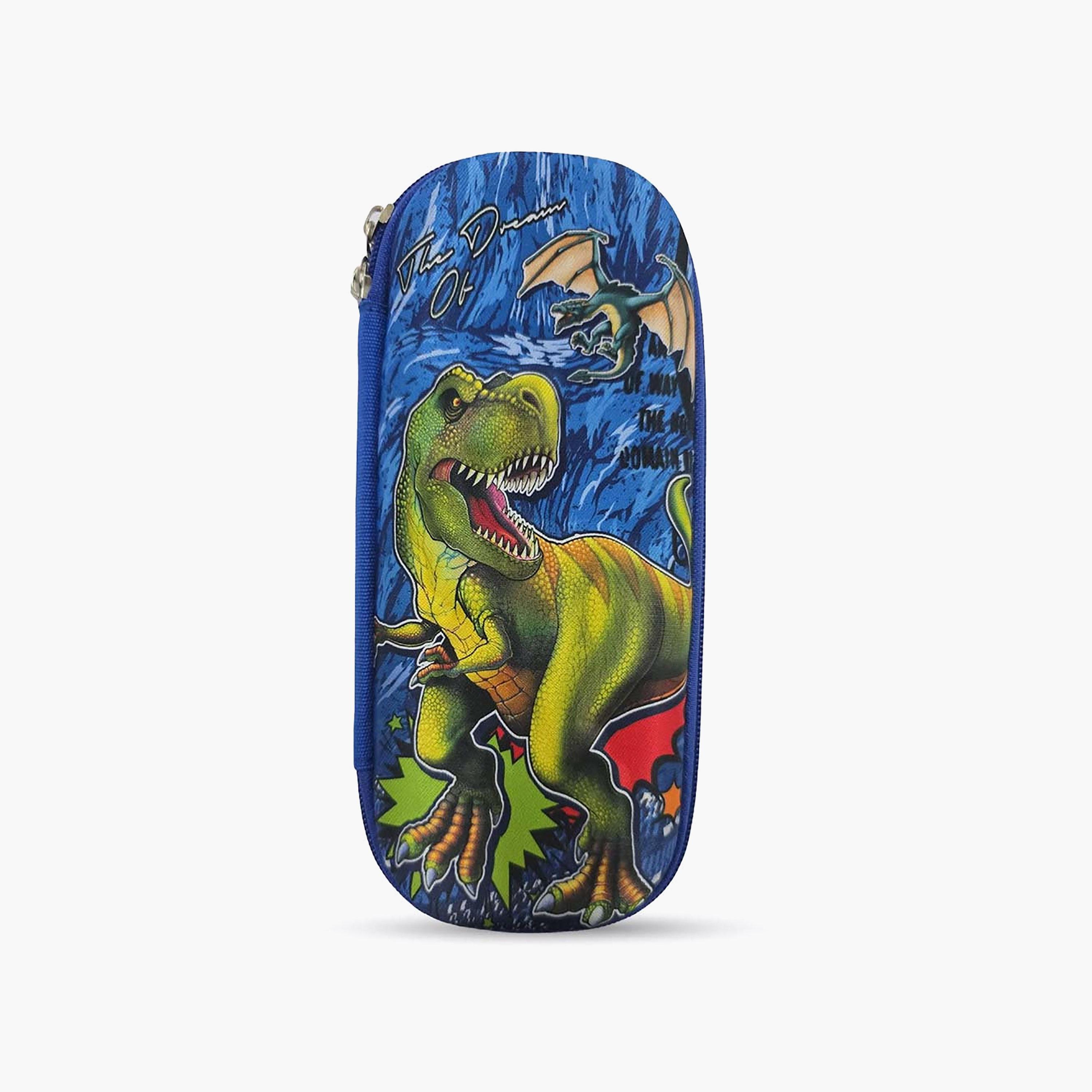 مقلمة بسحاب برسمة زئير الديناصور من كوكوبي - EVC-school-stationery-pencilcases-image-1