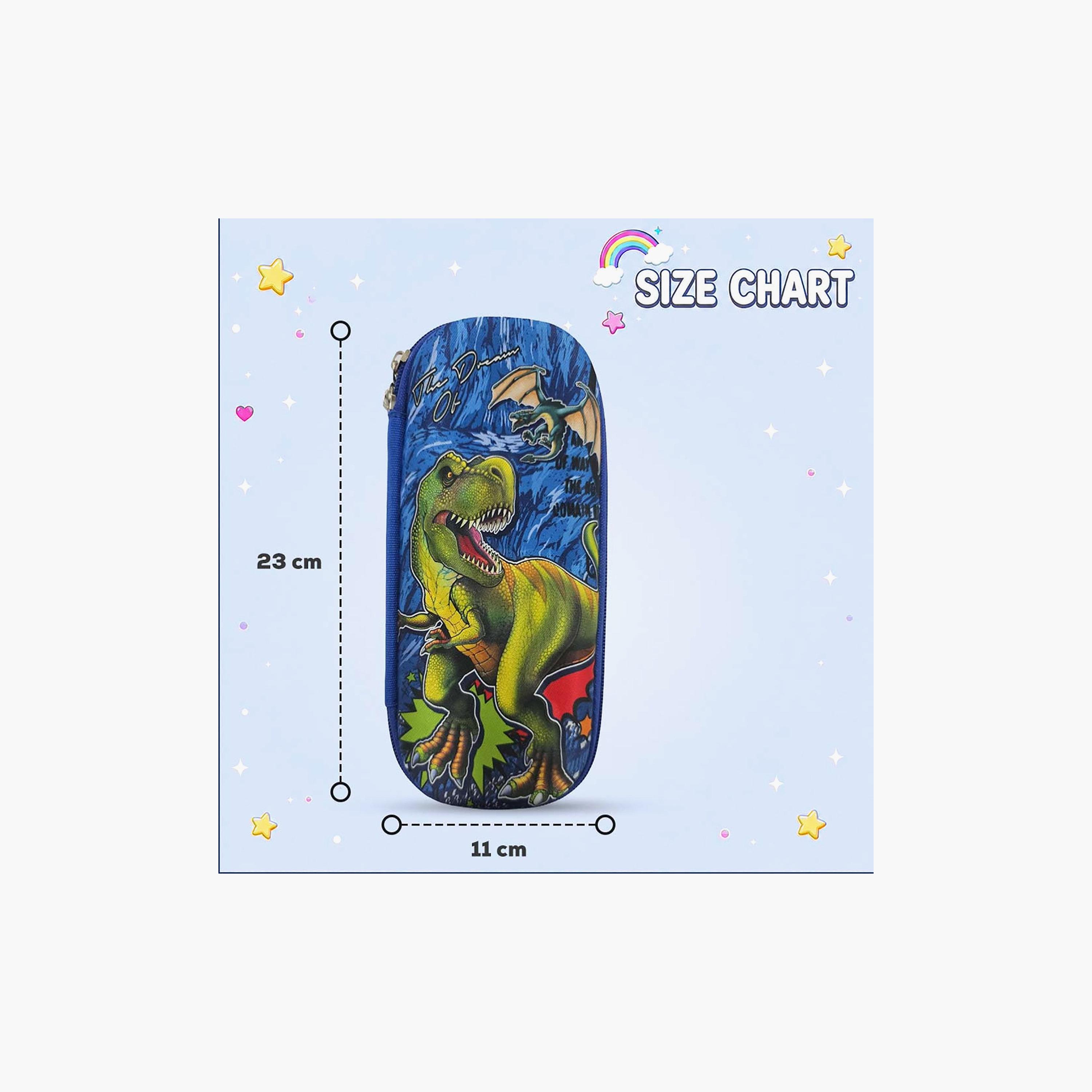 مقلمة بسحاب برسمة زئير الديناصور من كوكوبي - EVC-school-stationery-pencilcases-image-5