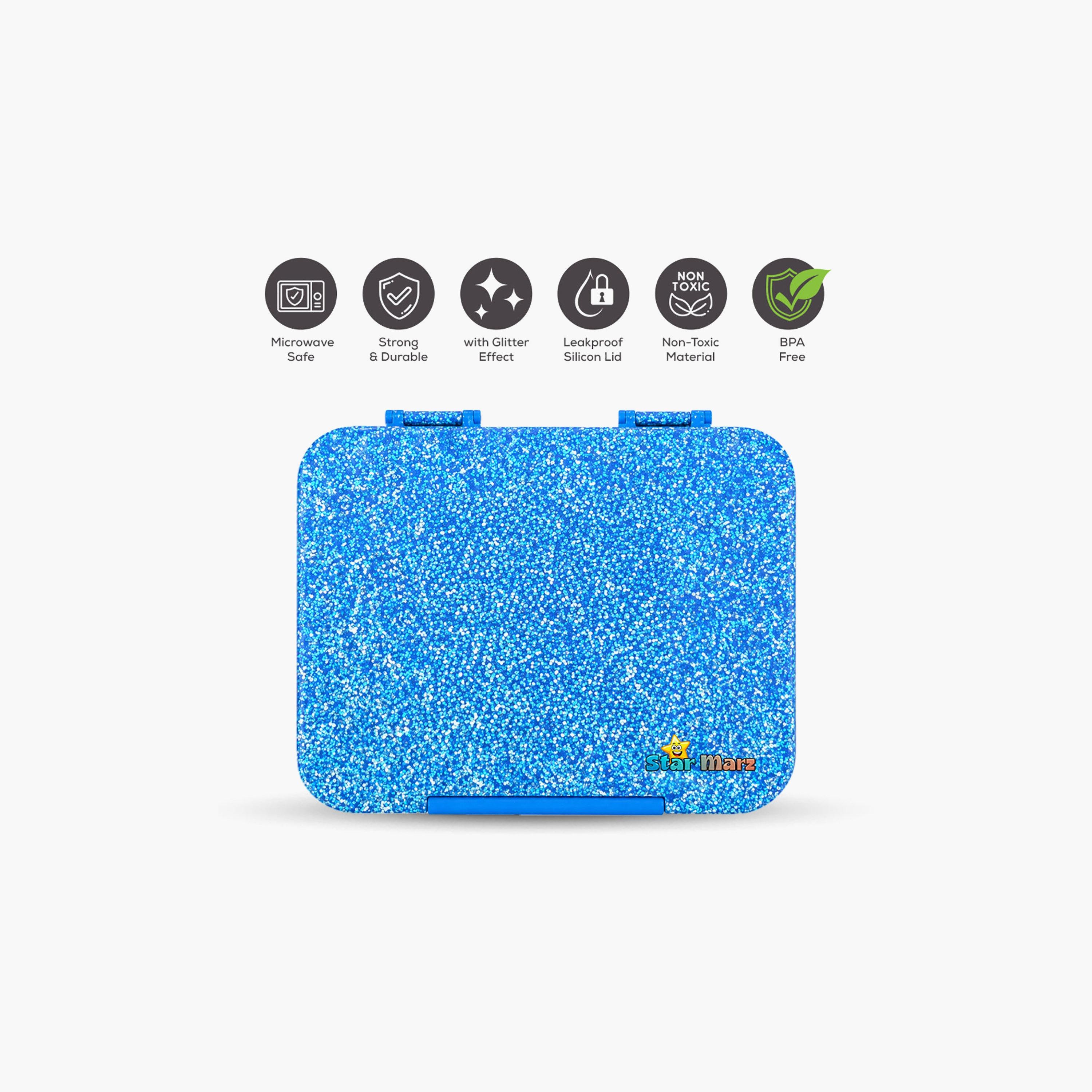 Starmarz Glitter 2-Piece Bento Lunch Box Set for 2-5 with Unicorn Water Bottle - 480 ml-school-lunchessentials-sets-image-6