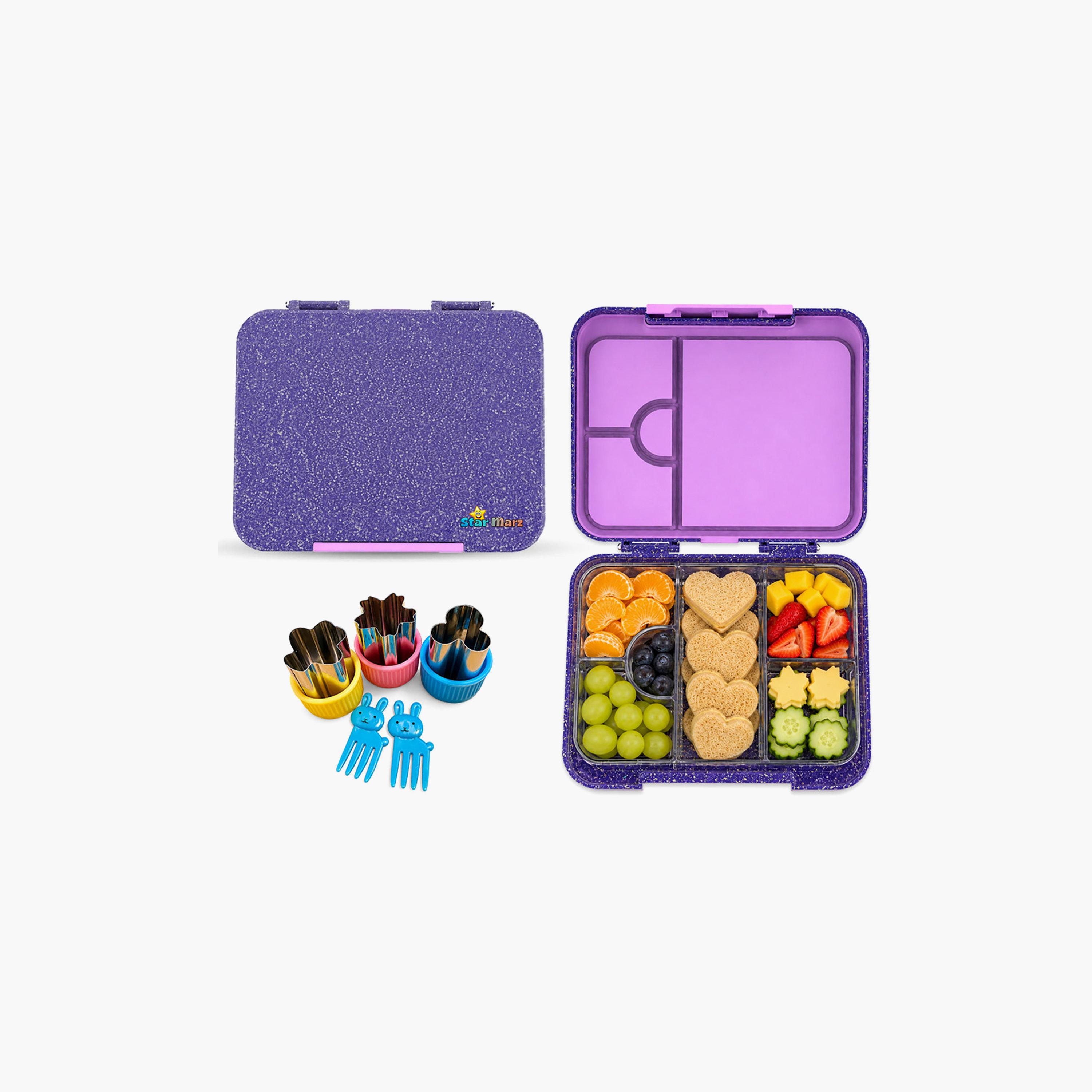 Starmarz Glitter 2-Piece Bento Lunch Box Set for 2-5 with Unicorn Water Bottle - 480 ml-school-lunchessentials-sets-image-5