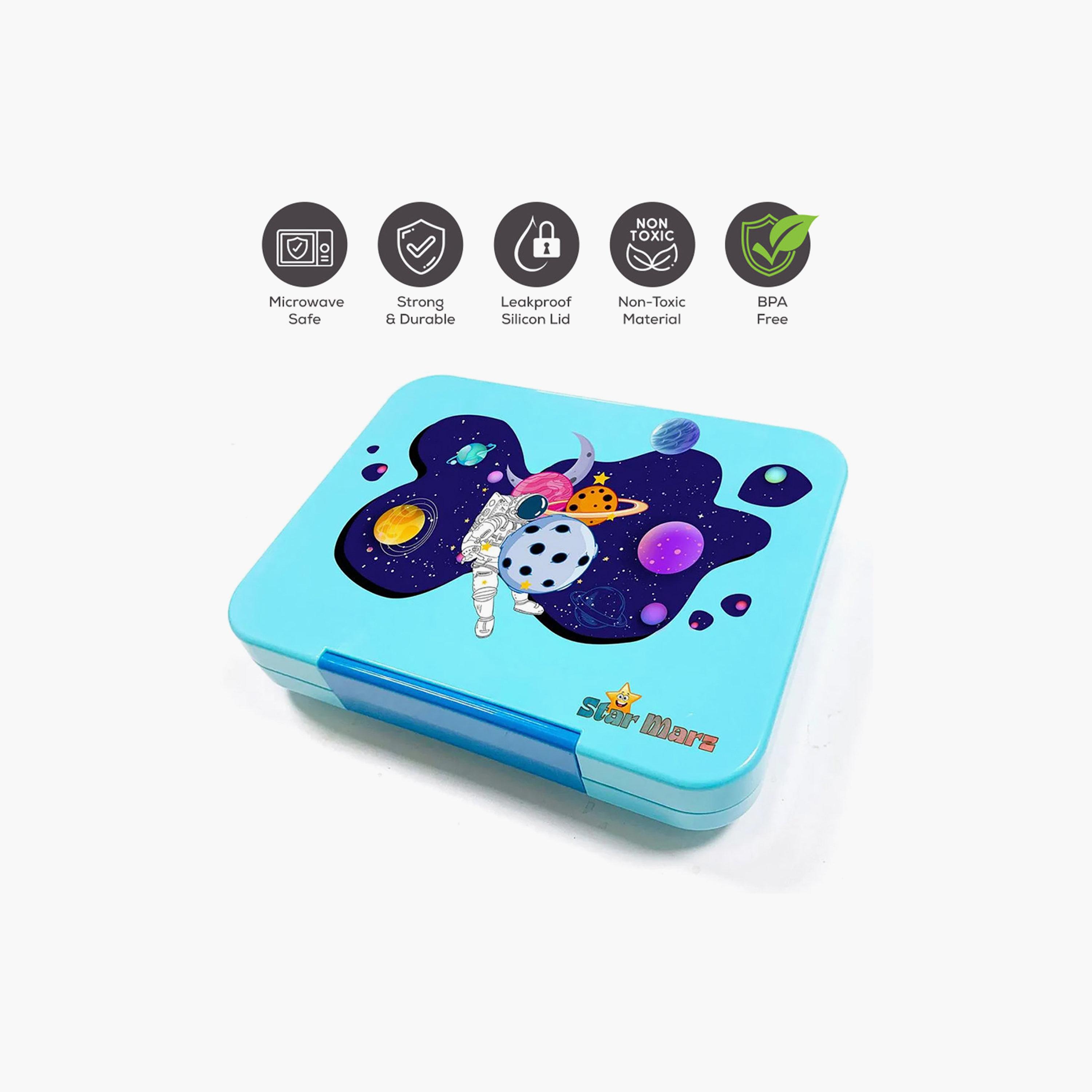 Starmarz Glitter 2-Piece Bento Lunch Box Set for 2-5 with Space Water Bottle - 480 ml-school-lunchessentials-sets-image-6