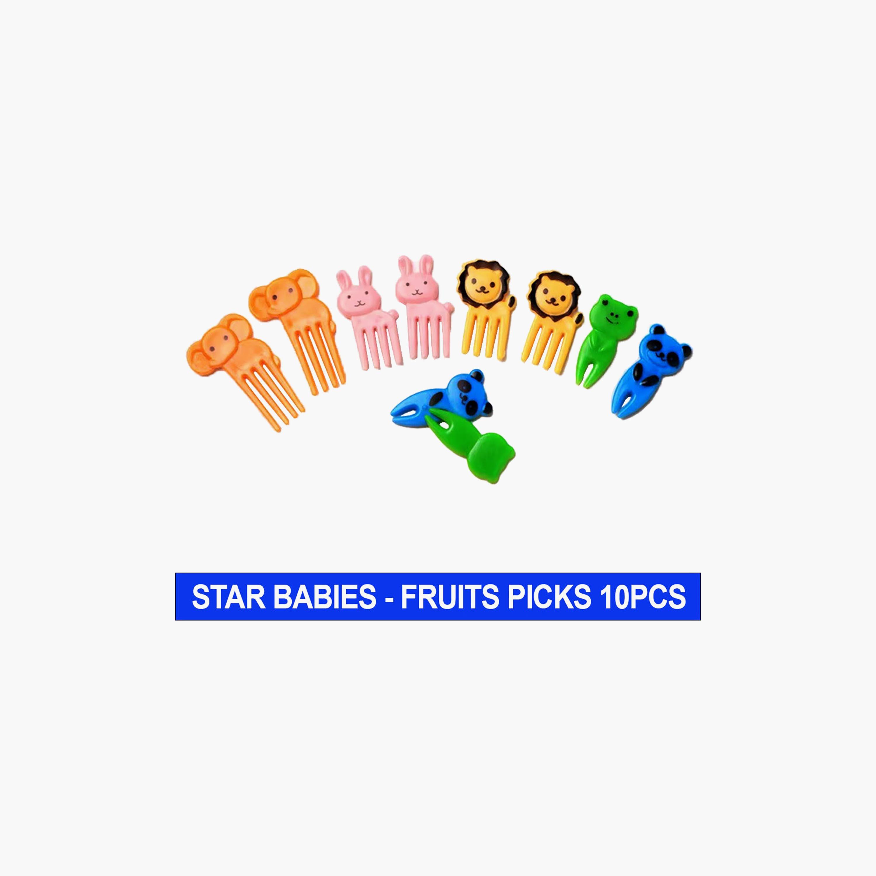 Star Babies 10-Piece Animal Fruit Picks-baby-feeding-mealtimeessentials-image-2