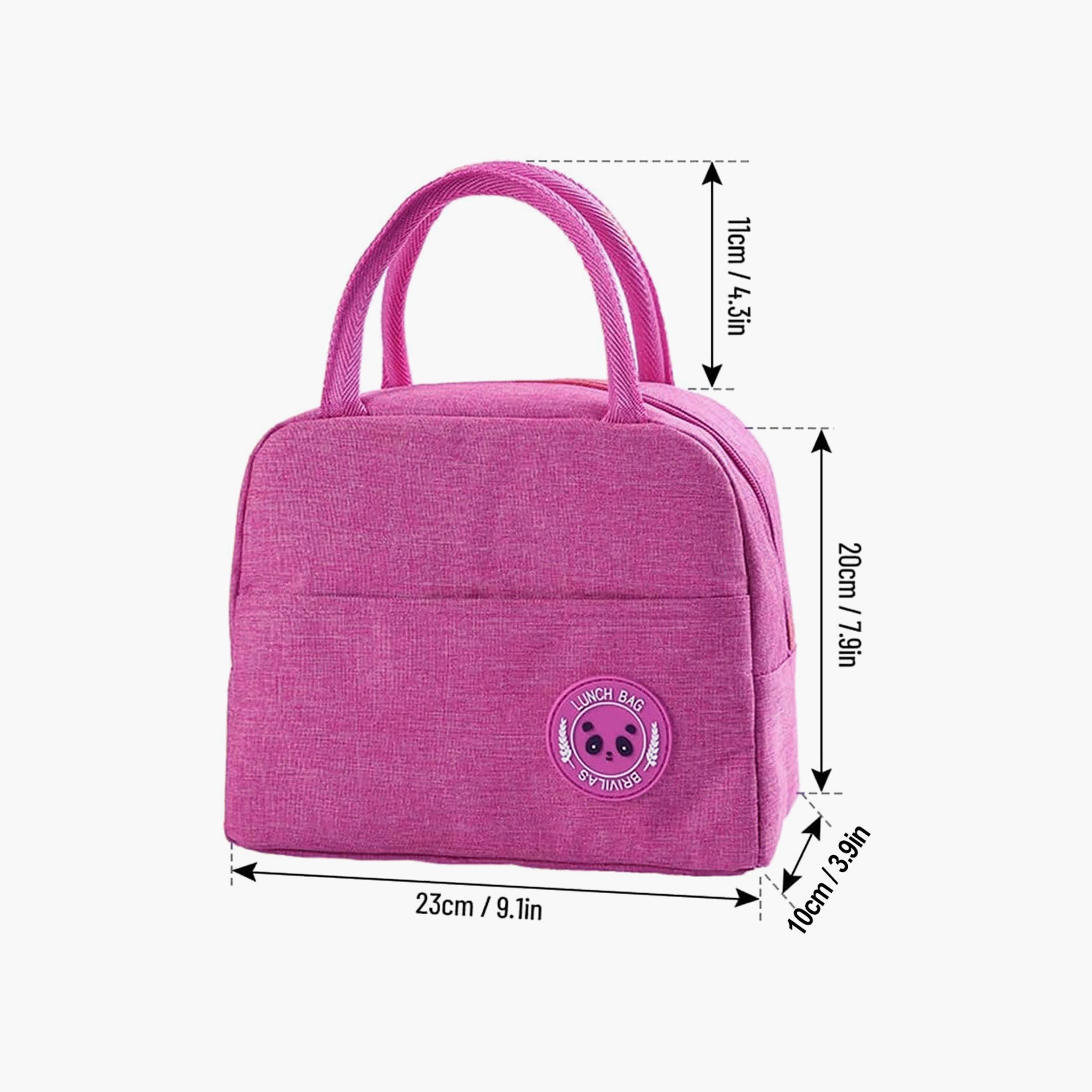 Star Babies Plain 3-Piece Insulated Lunch Bag Set for Girls 5-8 Yrs with Lunch Box & Cutlery-school-lunchessentials-sets-image-2