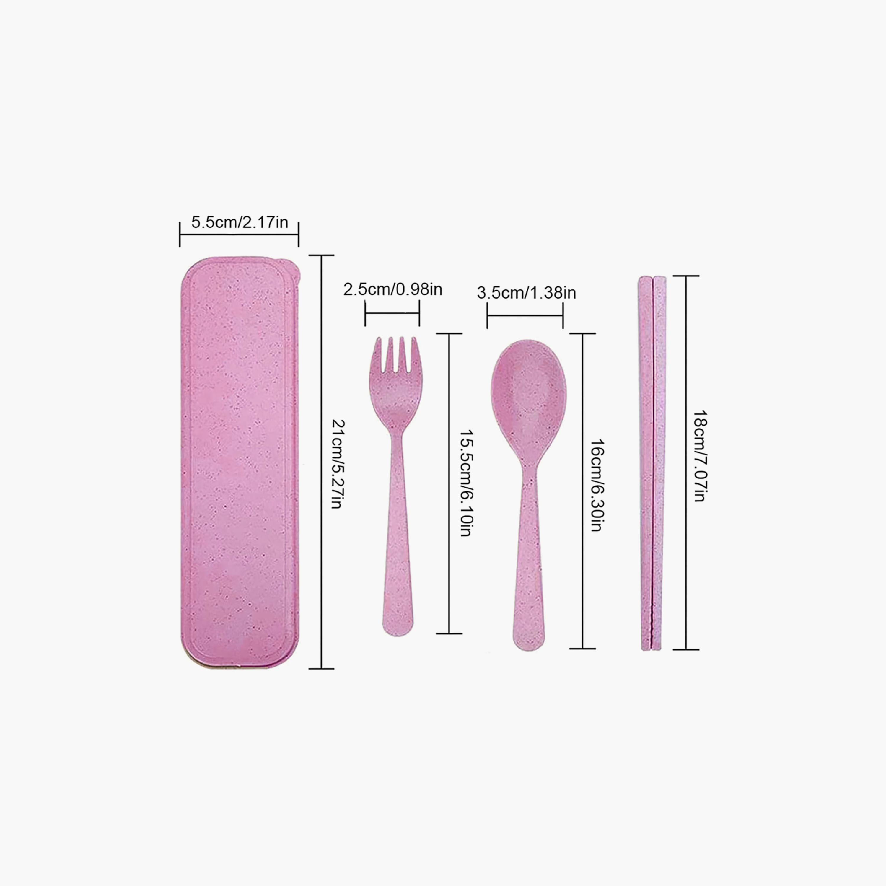 Star Babies Plain 3-Piece Insulated Lunch Bag Set for Girls 5-8 Yrs with Lunch Box & Cutlery-school-lunchessentials-sets-image-3