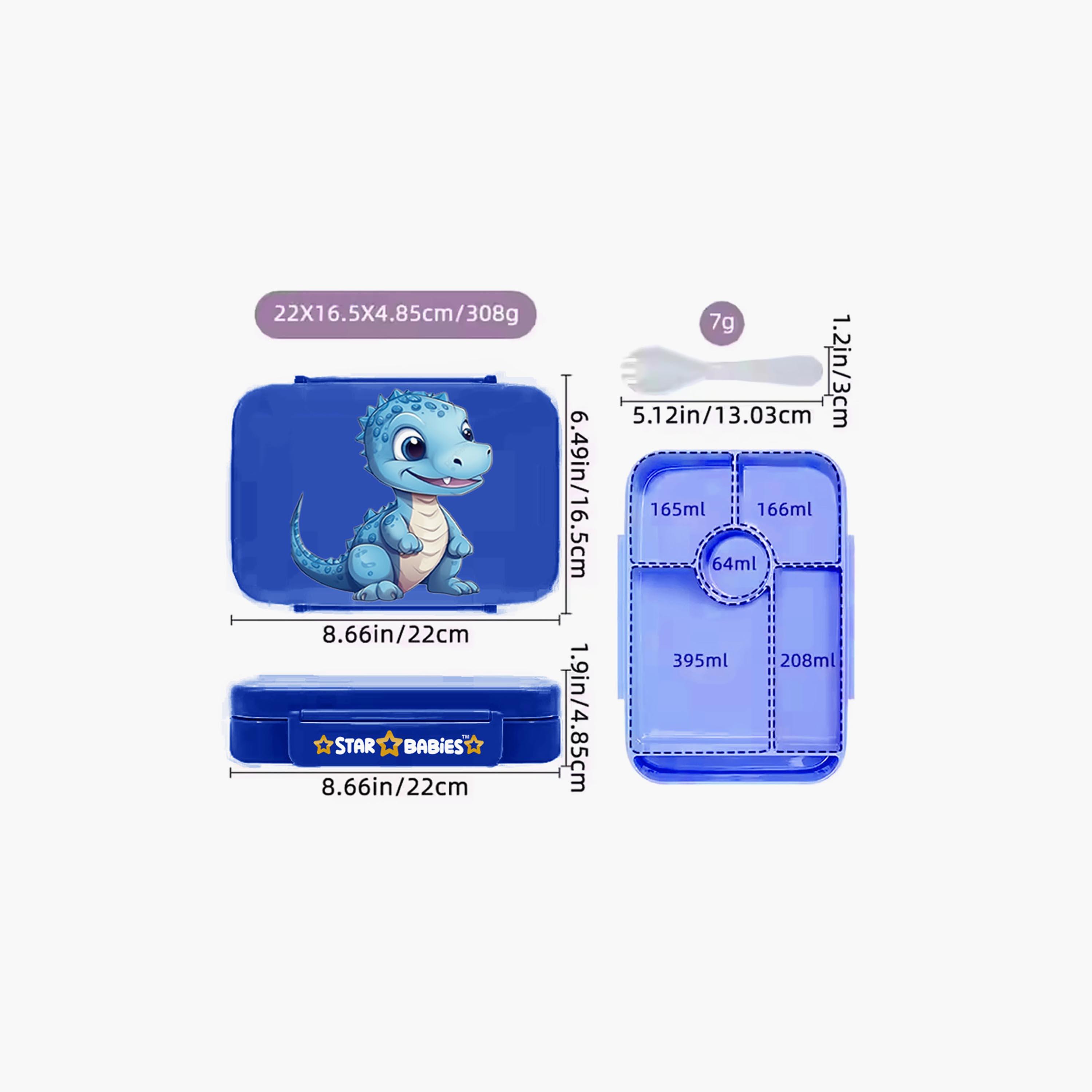Star Babies Plain 2-Piece Lunch Bag Set for 5-8 Yrs with Lunch Box & Cutlery-school-lunchessentials-sets-image-8