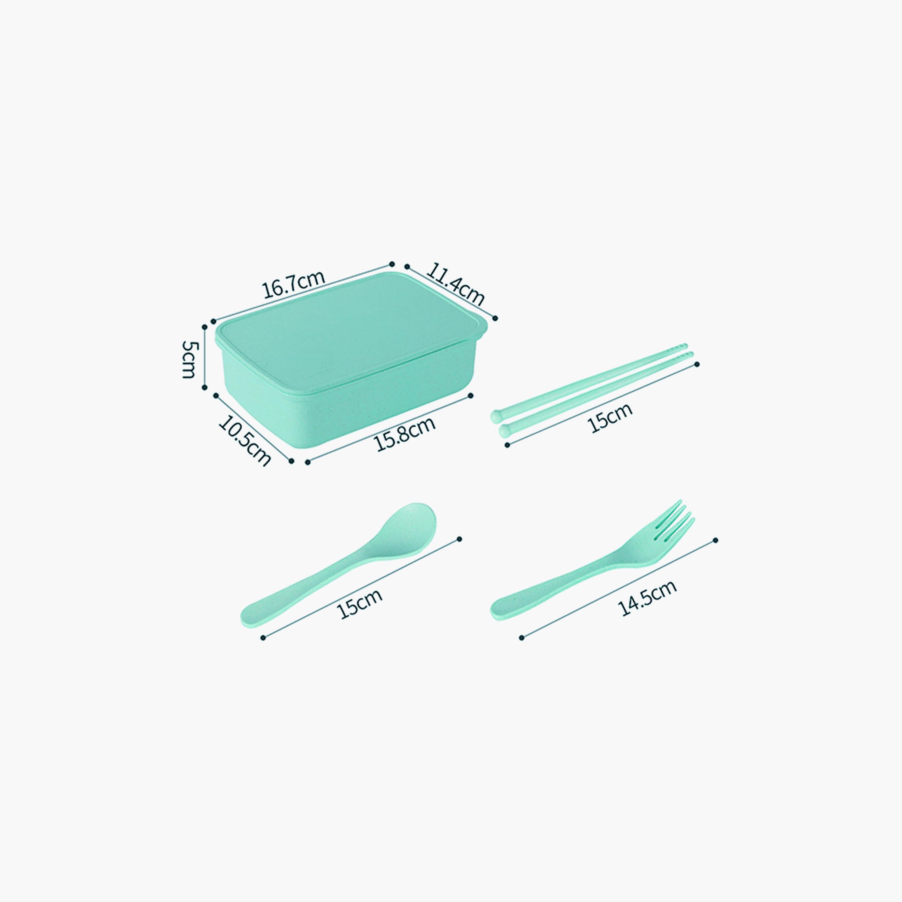 Star Babies Plain 2-Piece Inculcated Lunch Bag Set for 5-8 Yrs with Lunch Box & Cutlery-school-lunchessentials-sets-image-2