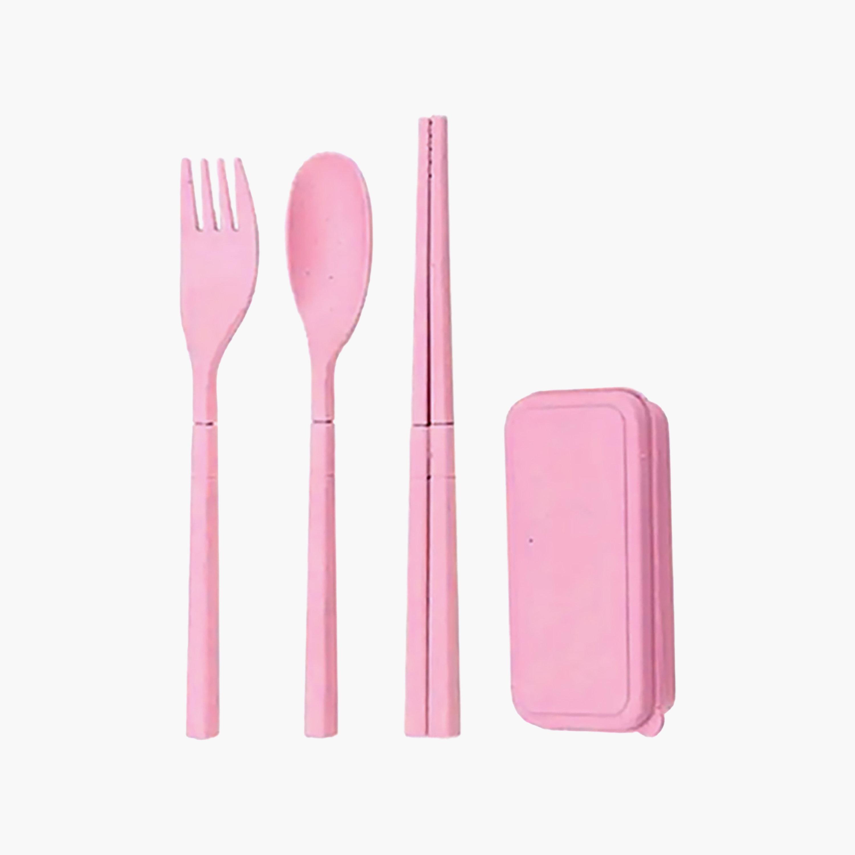 Star Babies Plain 2-Piece Insulated Lunch Bag Set for 5-8 Yrs with Cutlery-school-lunchessentials-sets-image-4