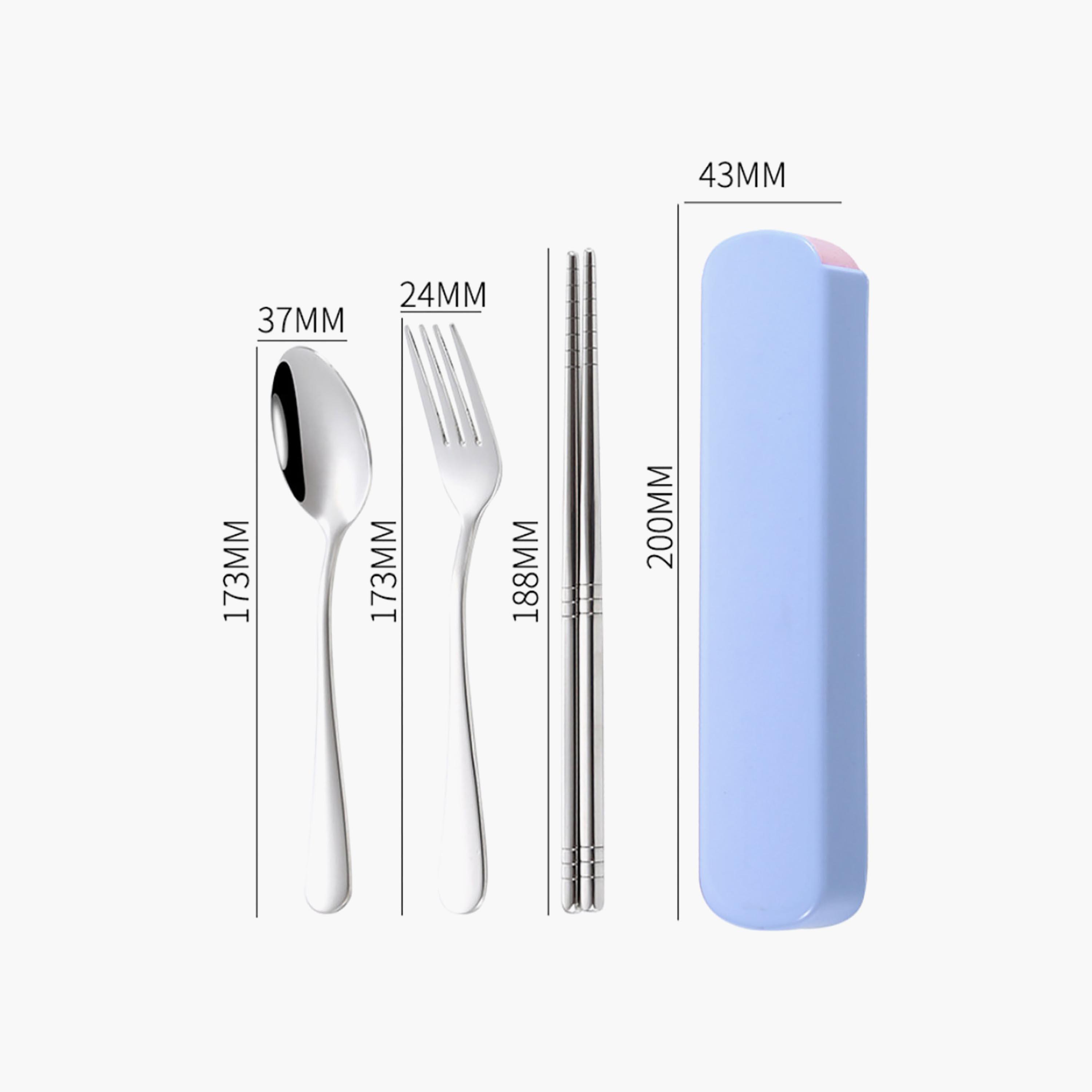 Star Babies 4-Piece Stainless Steel Spoon & Fork with Chopsticks with Storage Case Set-baby-feeding-mealtimeessentials-image-12
