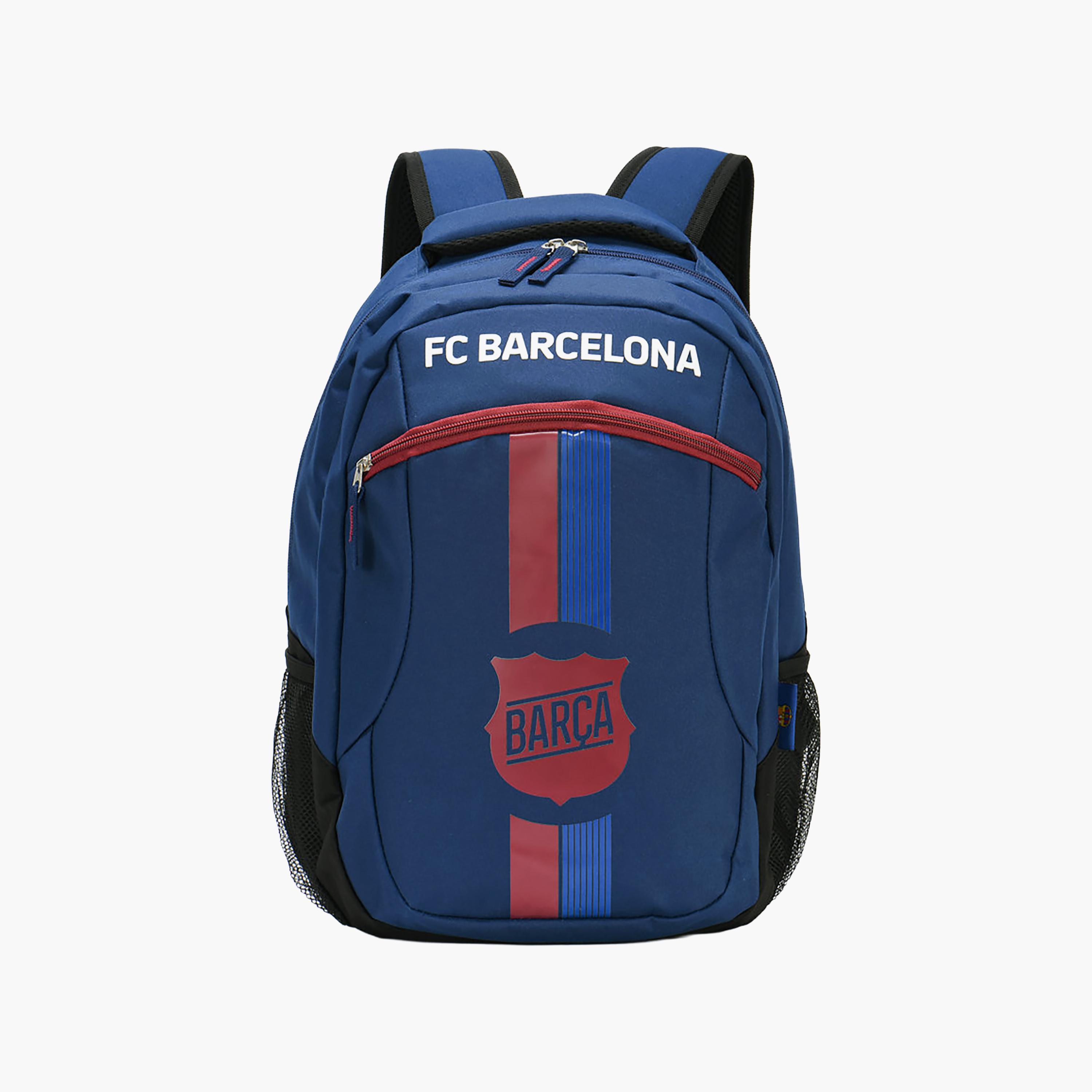 Bamboo Bark FC Barcelona Backpack for Boys 8-13 Yrs with 2 Zipper Compartment - 17 Inch-school-bagsandbackpacks-backpacks-image-1