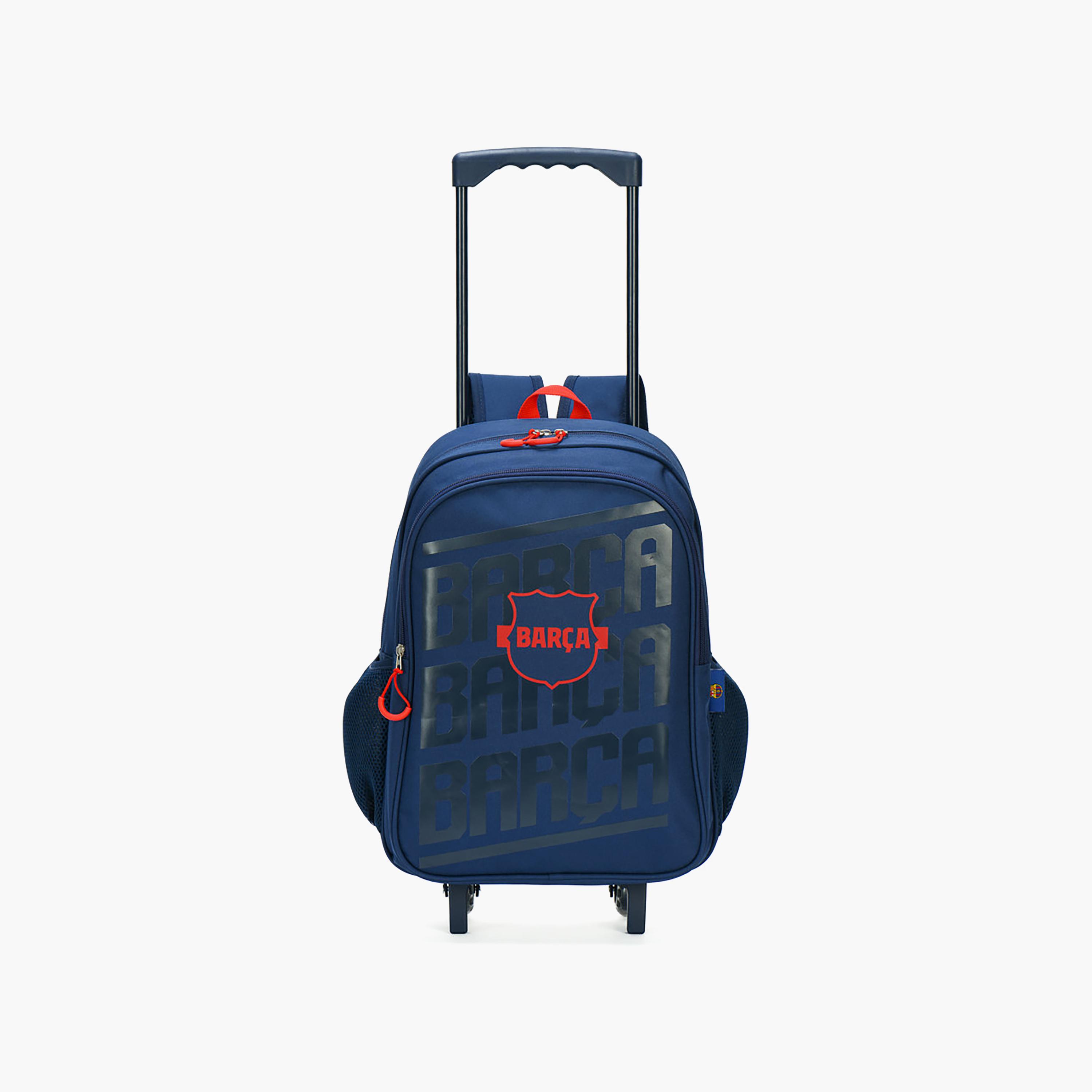 Bamboo Bark FC Barcelona 3-Piece School Trolley Bag Set with Lunch Bag & Pencil Case - 16 Inch-school-bagsandbackpacks-trolleybags-image-11