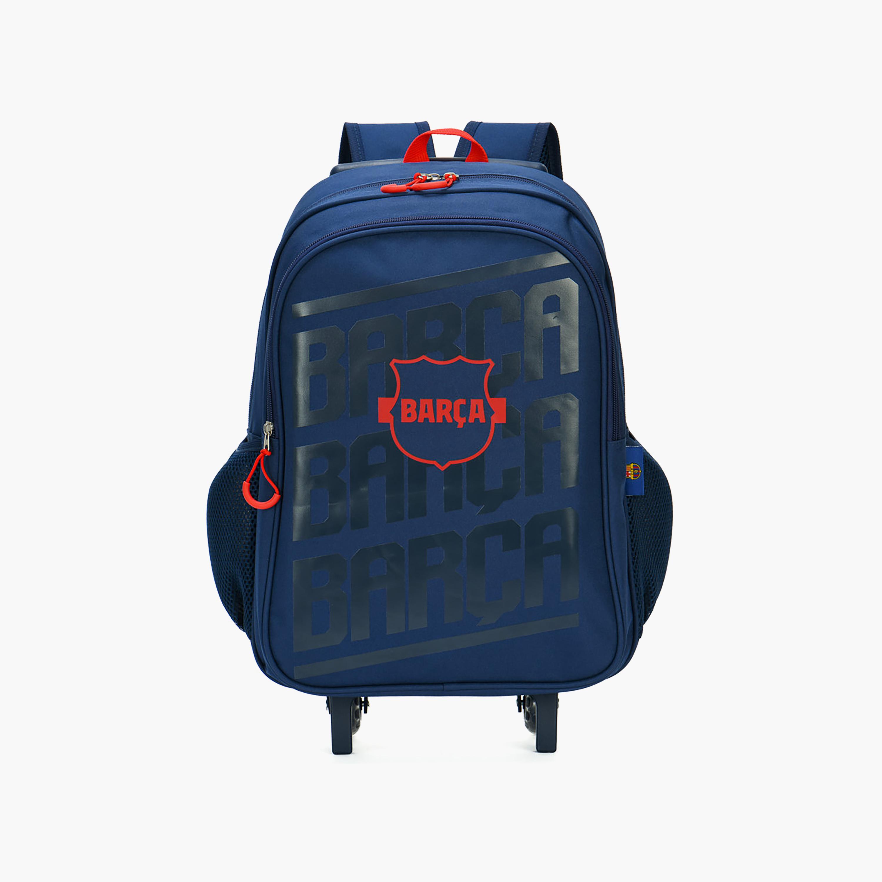 Bamboo Bark FC Barcelona 3-Piece School Trolley Bag Set with Lunch Bag & Pencil Case - 16 Inch-school-bagsandbackpacks-trolleybags-image-14