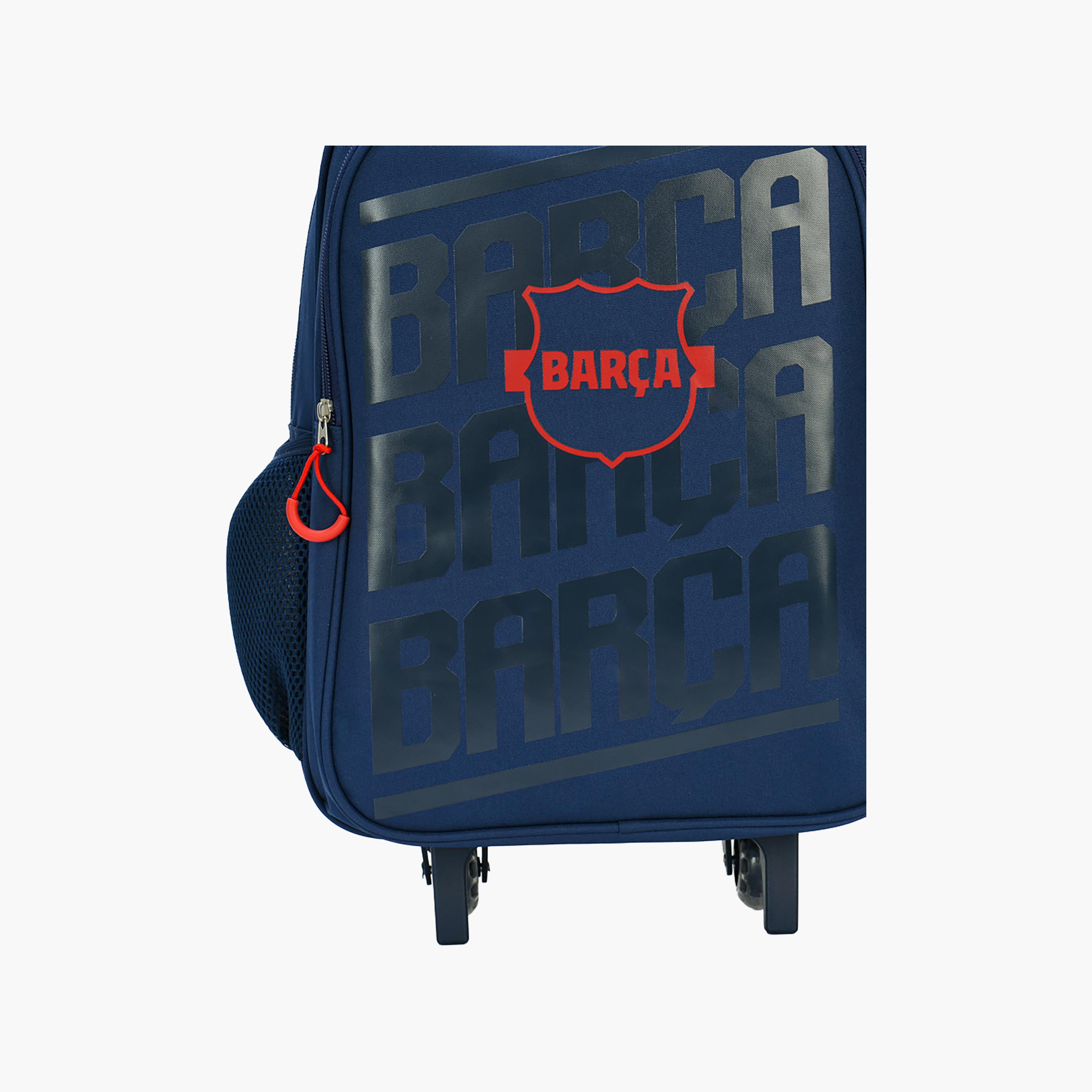 Bamboo Bark FC Barcelona 3-Piece School Trolley Bag Set with Lunch Bag & Pencil Case - 16 Inch-school-bagsandbackpacks-trolleybags-image-17
