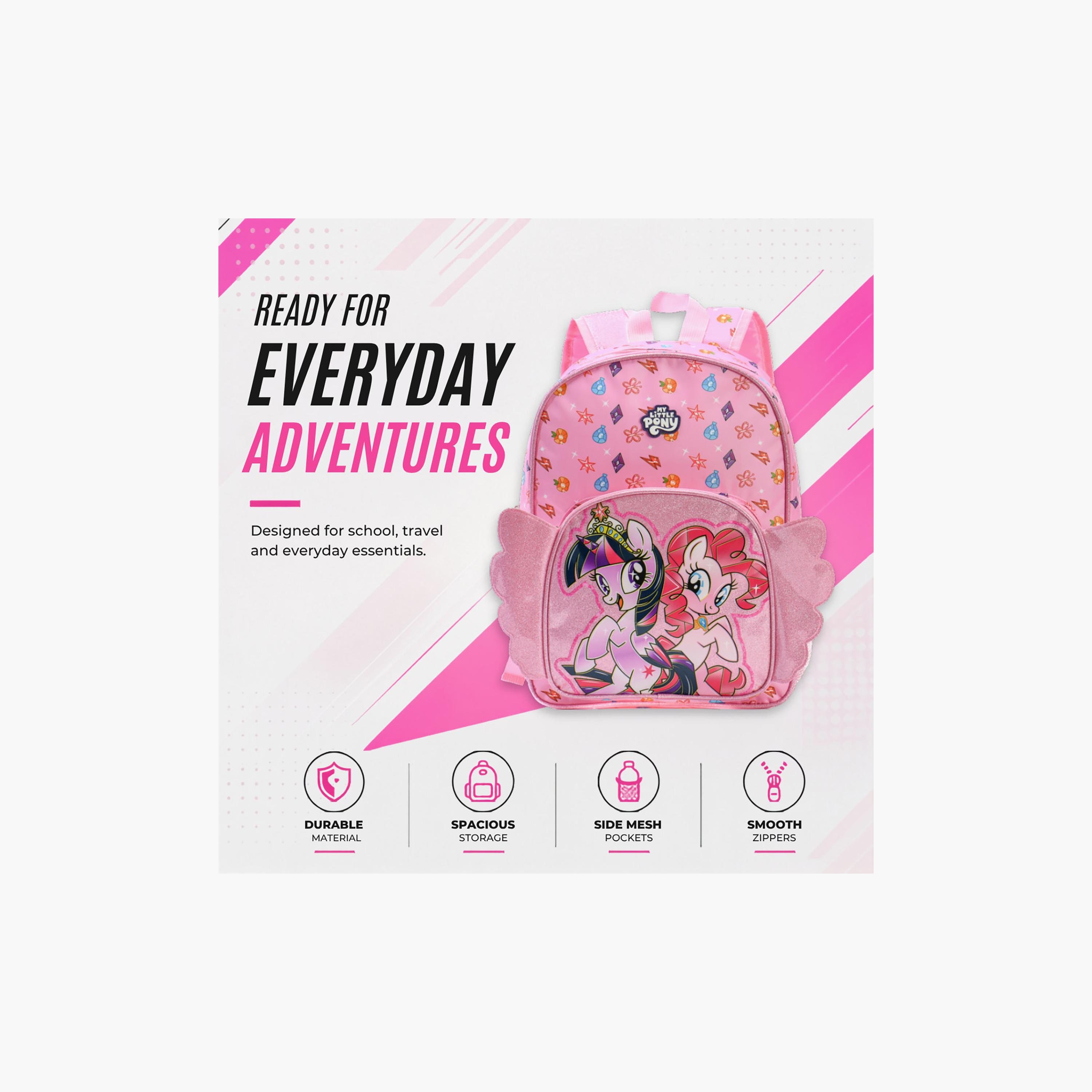 Bamboo Bark My Little Pony Backpack for Girls 3-8 Yrs with 2 Zipper Compartment - 14 Inch-school-bagsandbackpacks-backpacks-image-4