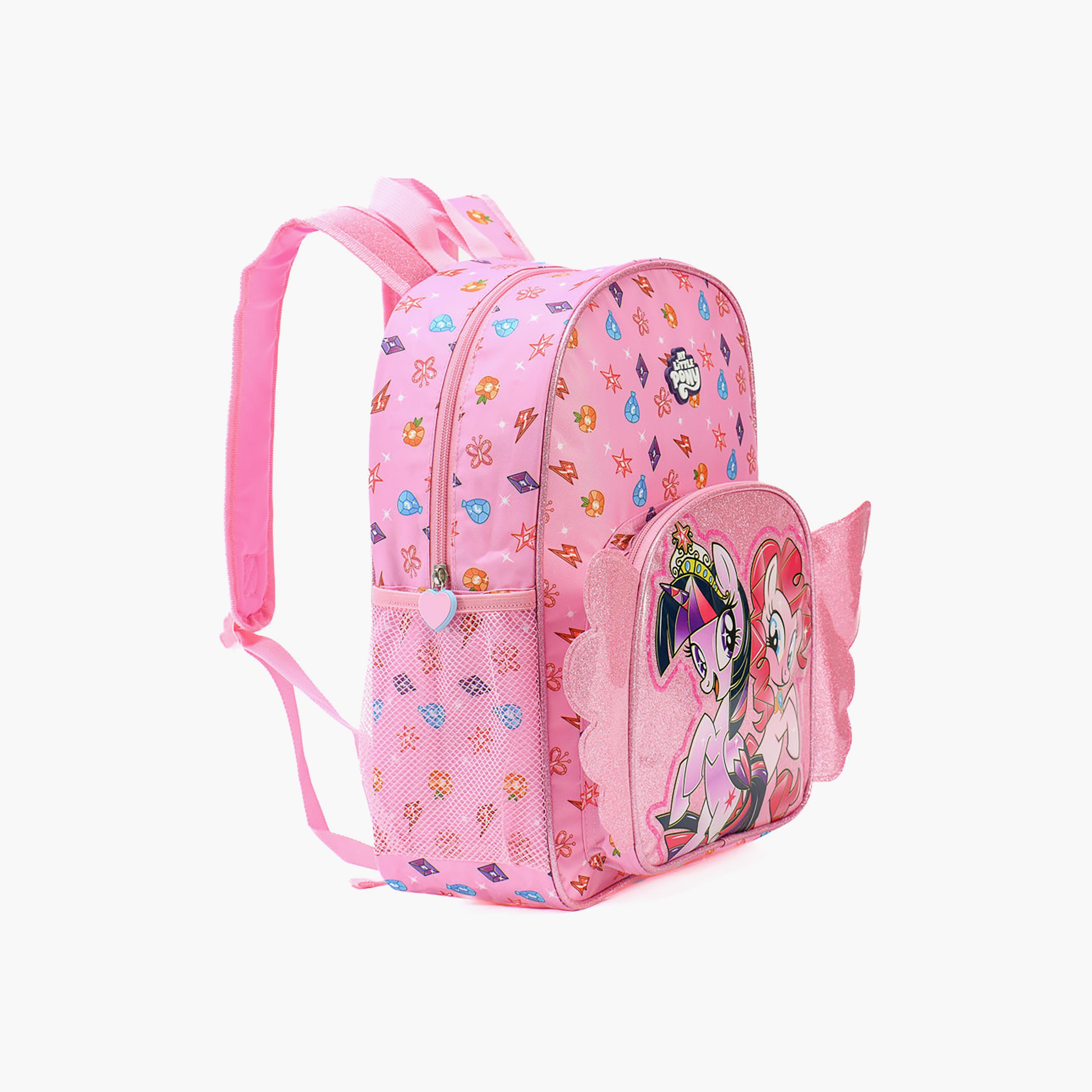 Bamboo Bark My Little Pony Backpack for Girls 3-8 Yrs with 2 Zipper Compartment - 14 Inch-school-bagsandbackpacks-backpacks-image-6