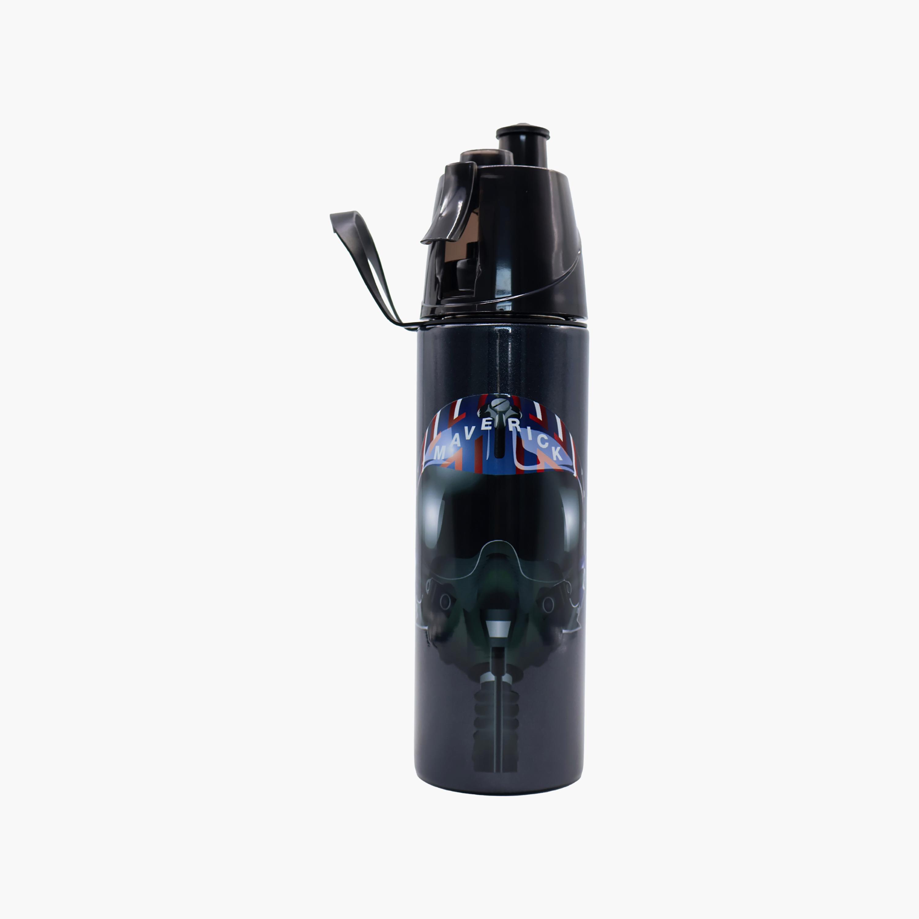 Moon Top Gun Stainless Steel Water Bottle with Direct Drinking Spout & Spray Mist - 500 ml-school-waterbottles-image-1