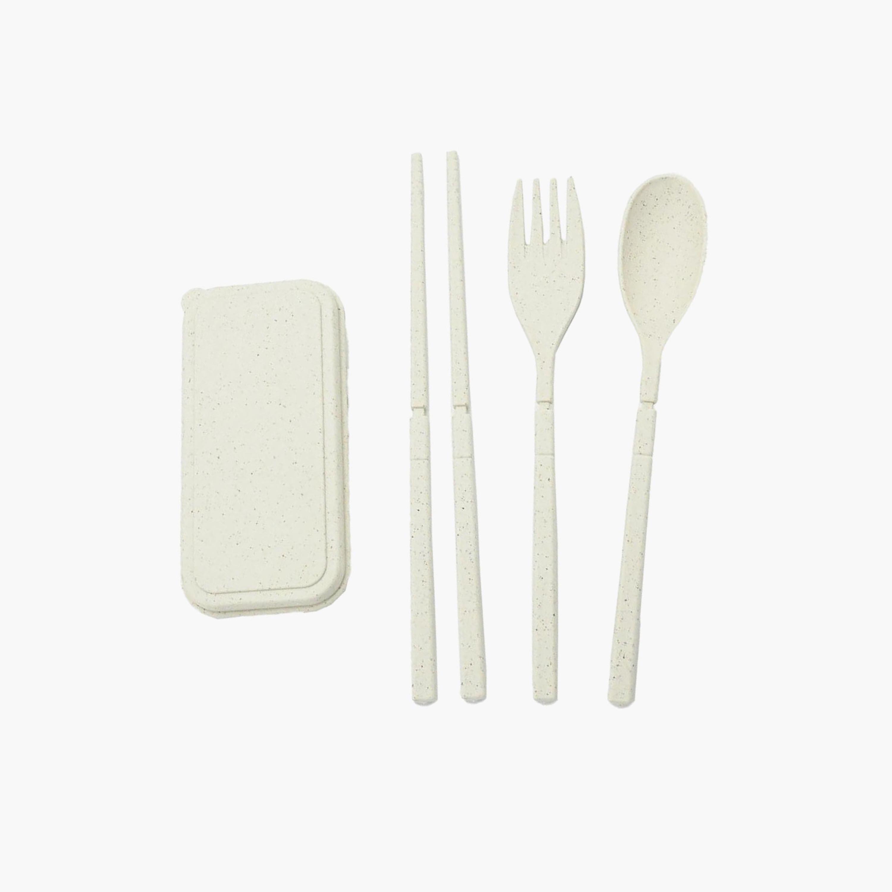 Star Babies 4-Piece Organic Mini Fork & Spoon with Chopstick & Storage Case Set-baby-feeding-mealtimeessentials-image-1