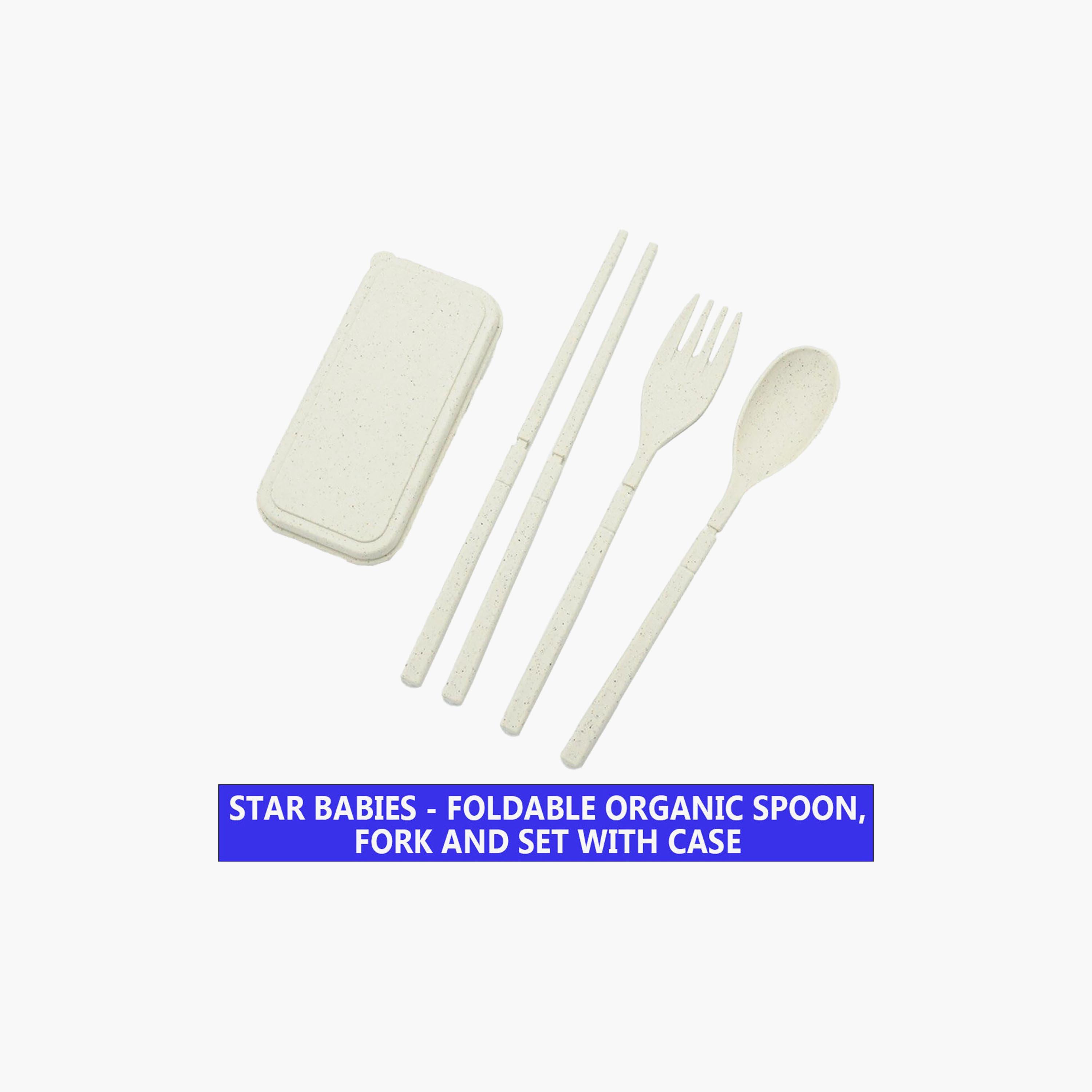 Star Babies 4-Piece Organic Mini Fork & Spoon with Chopstick & Storage Case Set-baby-feeding-mealtimeessentials-image-2