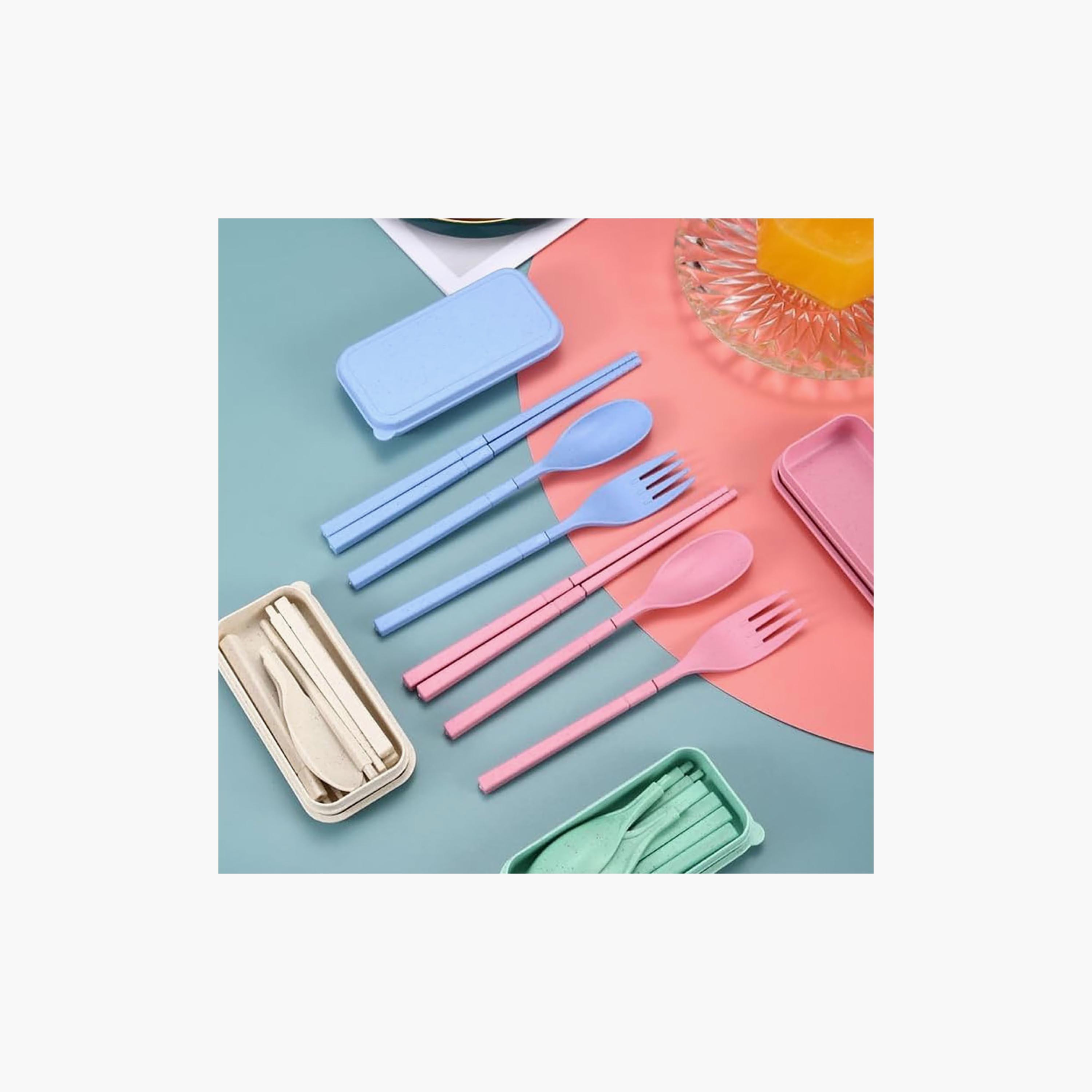 Star Babies 4-Piece Organic Mini Fork & Spoon with Chopstick & Storage Case Set-baby-feeding-mealtimeessentials-image-6