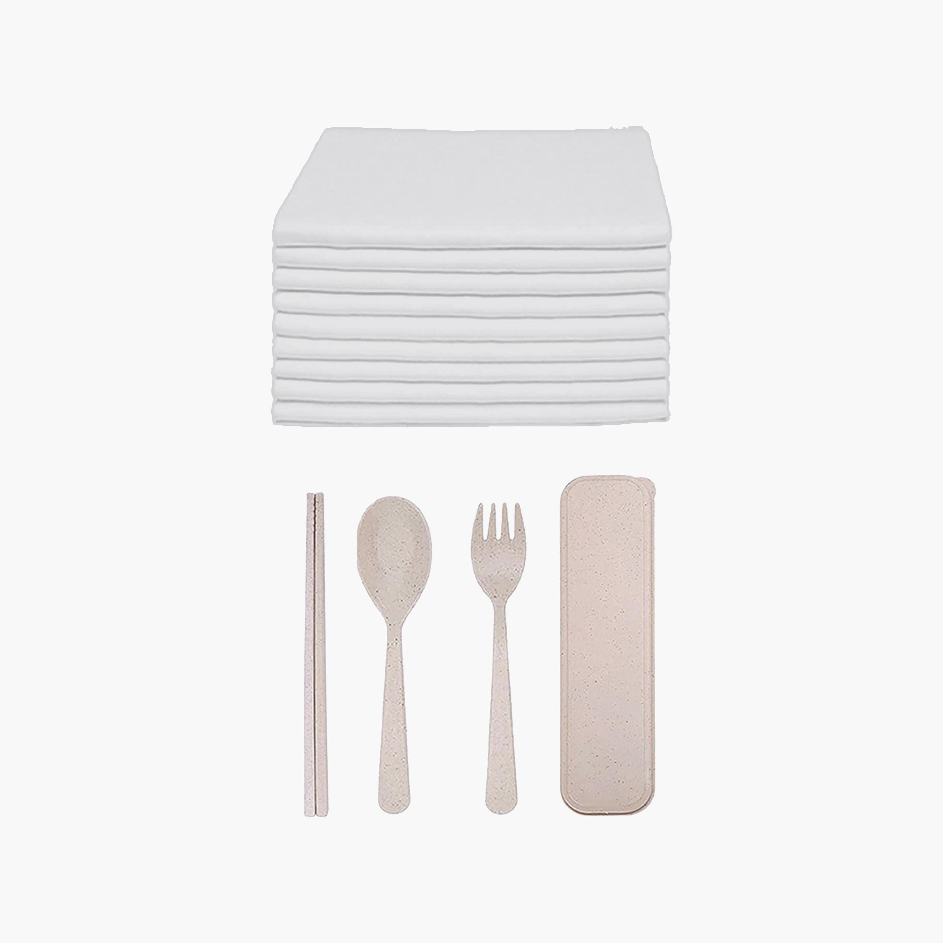 Star Babies Organic Cutlery & Disposable Towel Combo Set-baby-feeding-mealtimeessentials-image-1