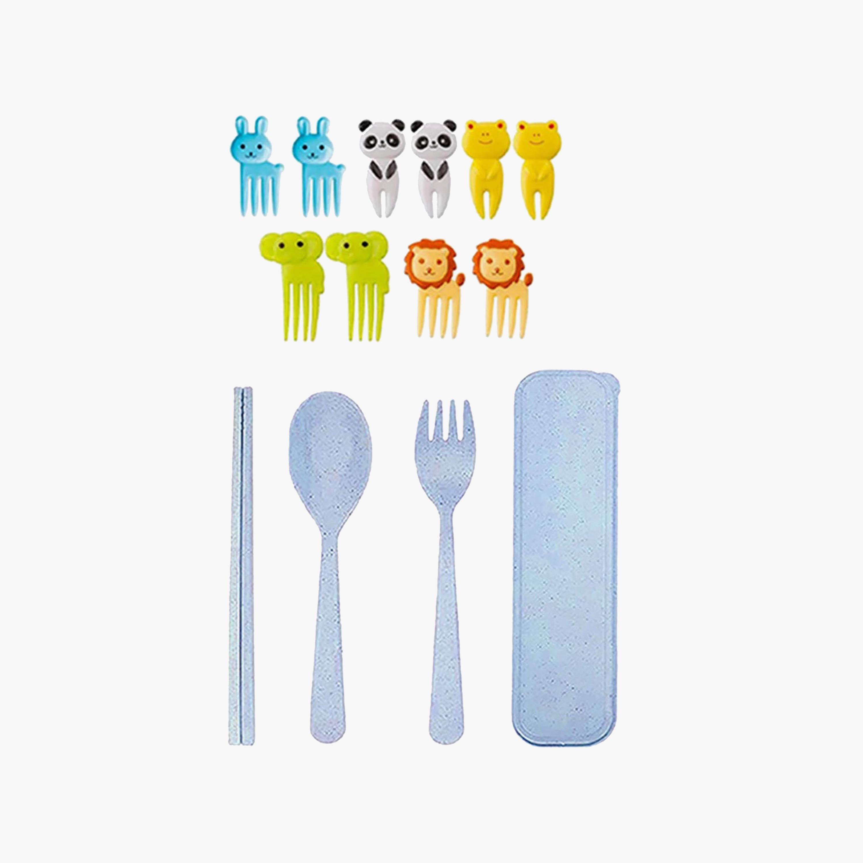 Star Babies Fruit Picks & Organic Cutlery Combo Set-baby-feeding-mealtimeessentials-image-1
