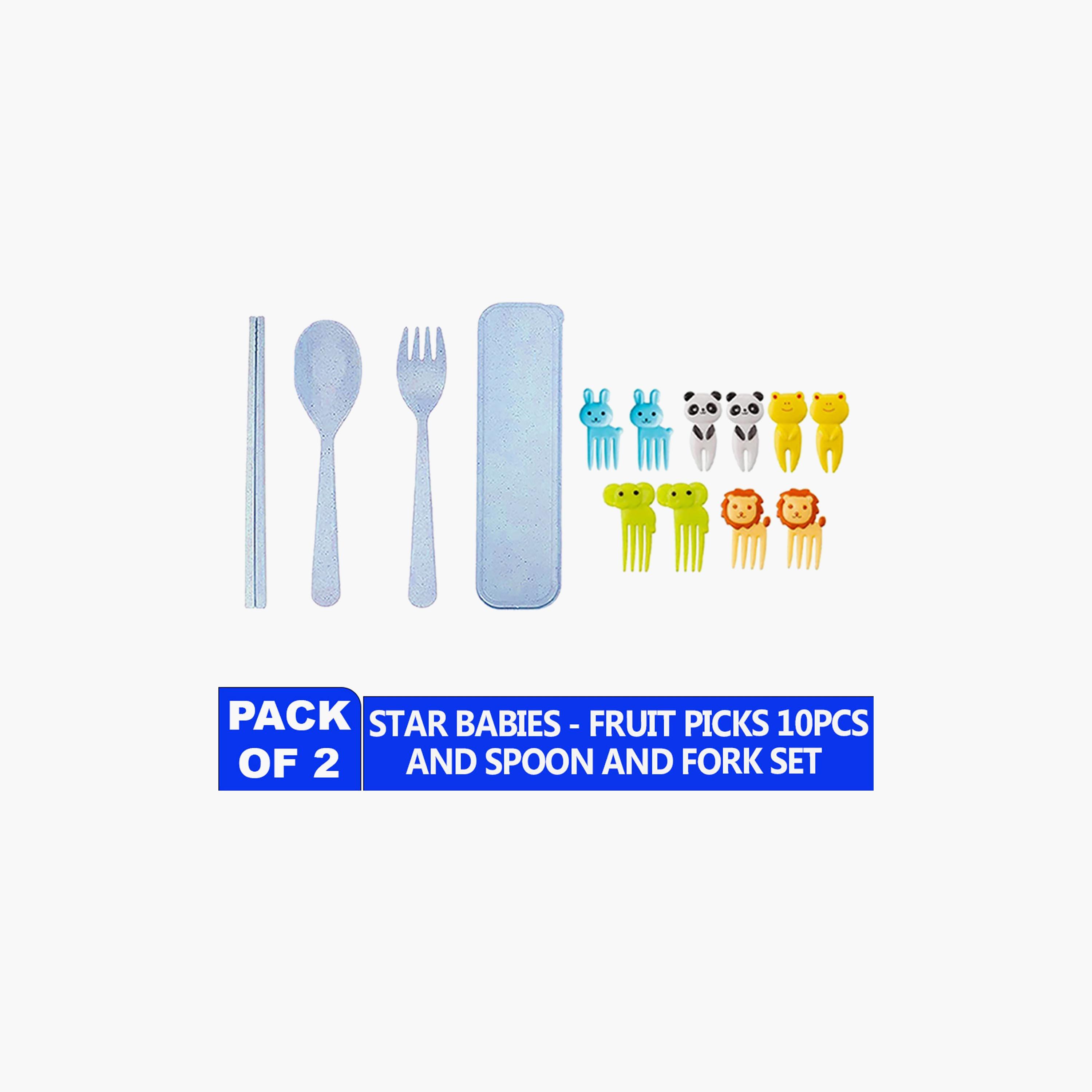 Star Babies Fruit Picks & Organic Cutlery Combo Set-baby-feeding-mealtimeessentials-image-5