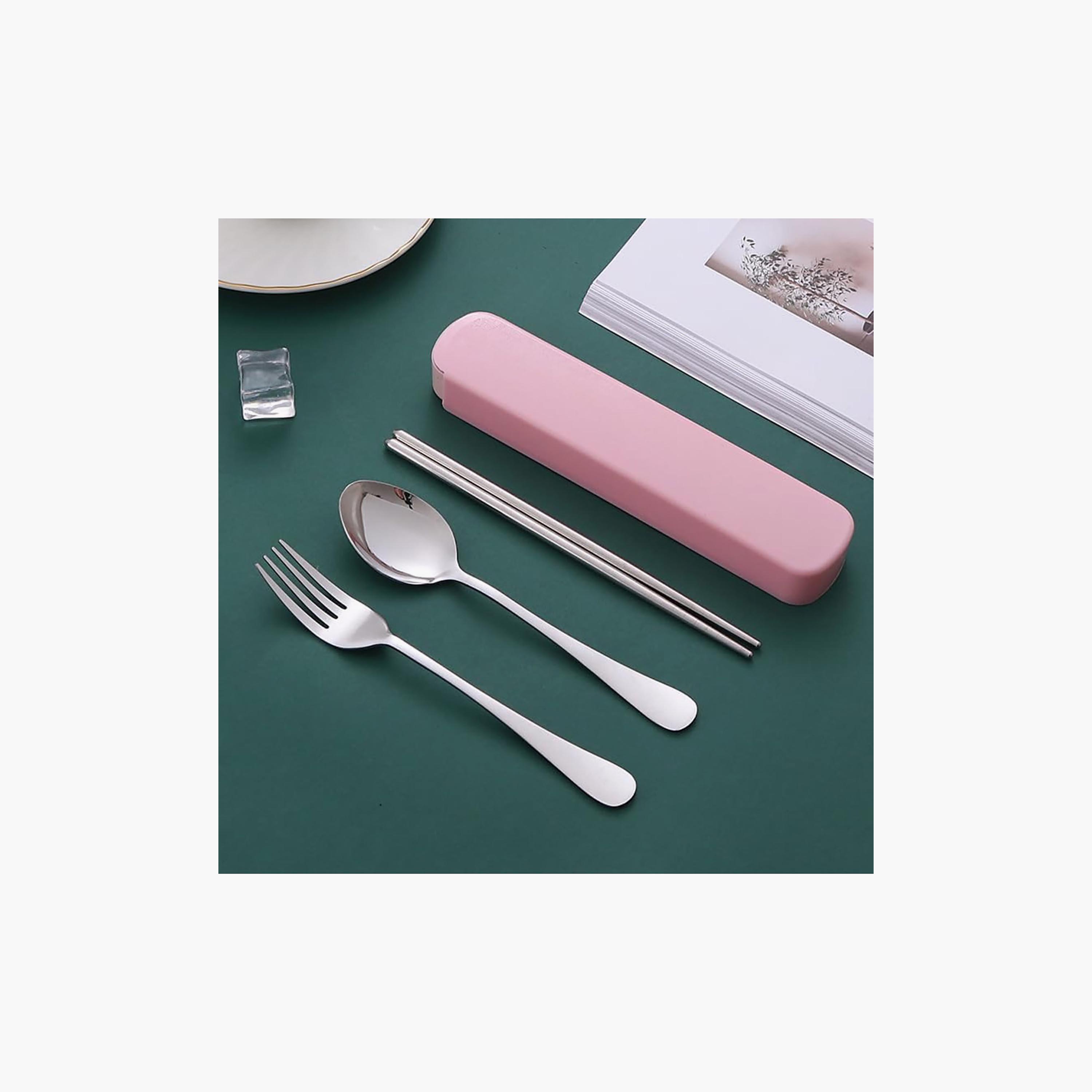 Star Babies Plain 3-Piece Insulated Bag Set for Girls 5-8 Yrs with Sandwich Cutter & Cutlery-school-lunchessentials-sets-image-3