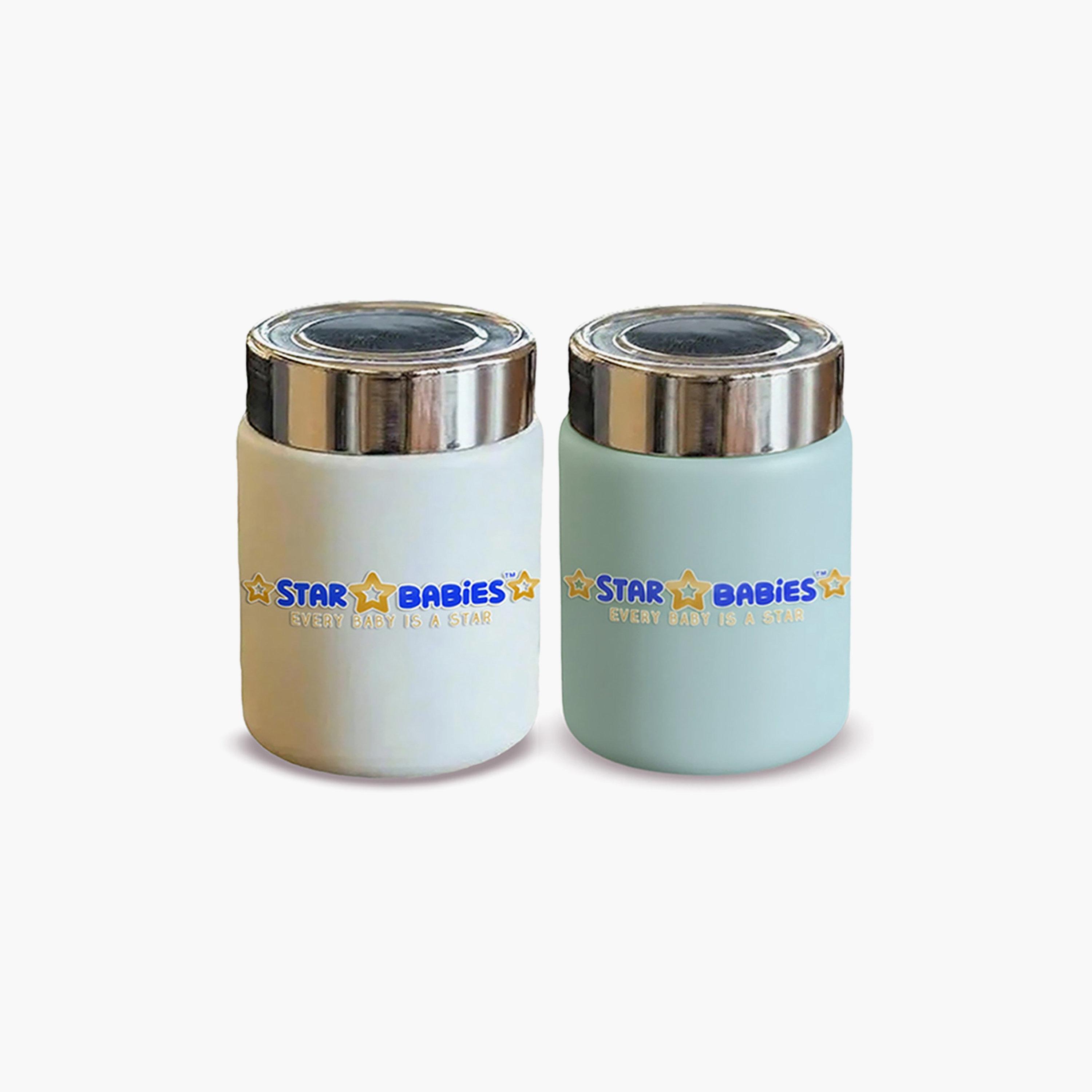 Star Babies 2-Piece Double Wall Stainless Steel Mini Vacuum Flask - 200 + 200 ml-school-lunchessentials-lunchboxes-image-1
