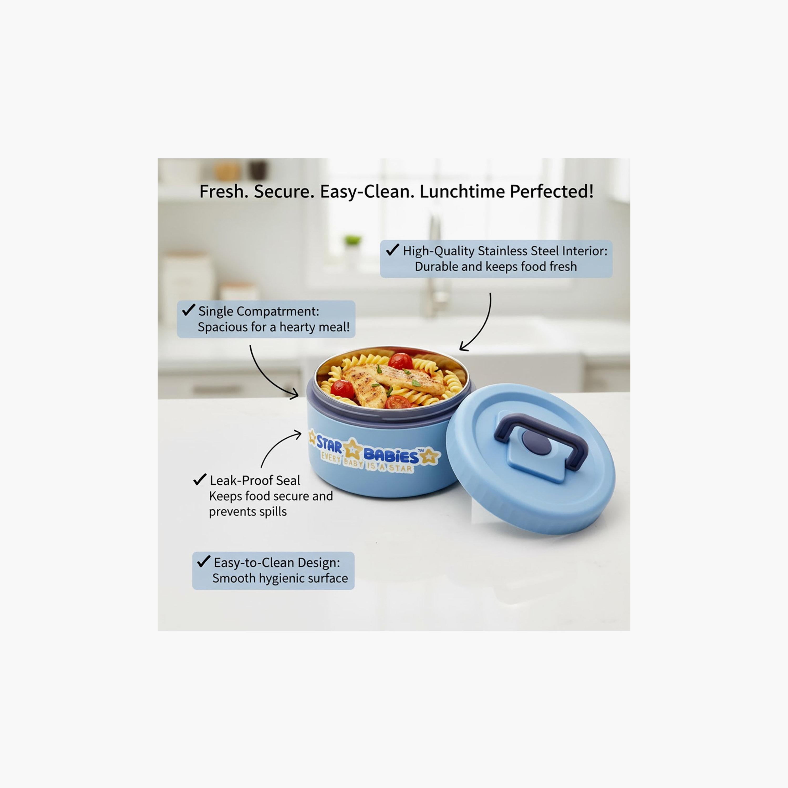 Star Babies 2-Piece Printed SS Food Jar Combo for 13+ Yrs with Non-Slip Bottom - 550 + 550 ml-school-lunchessentials-lunchboxes-image-5