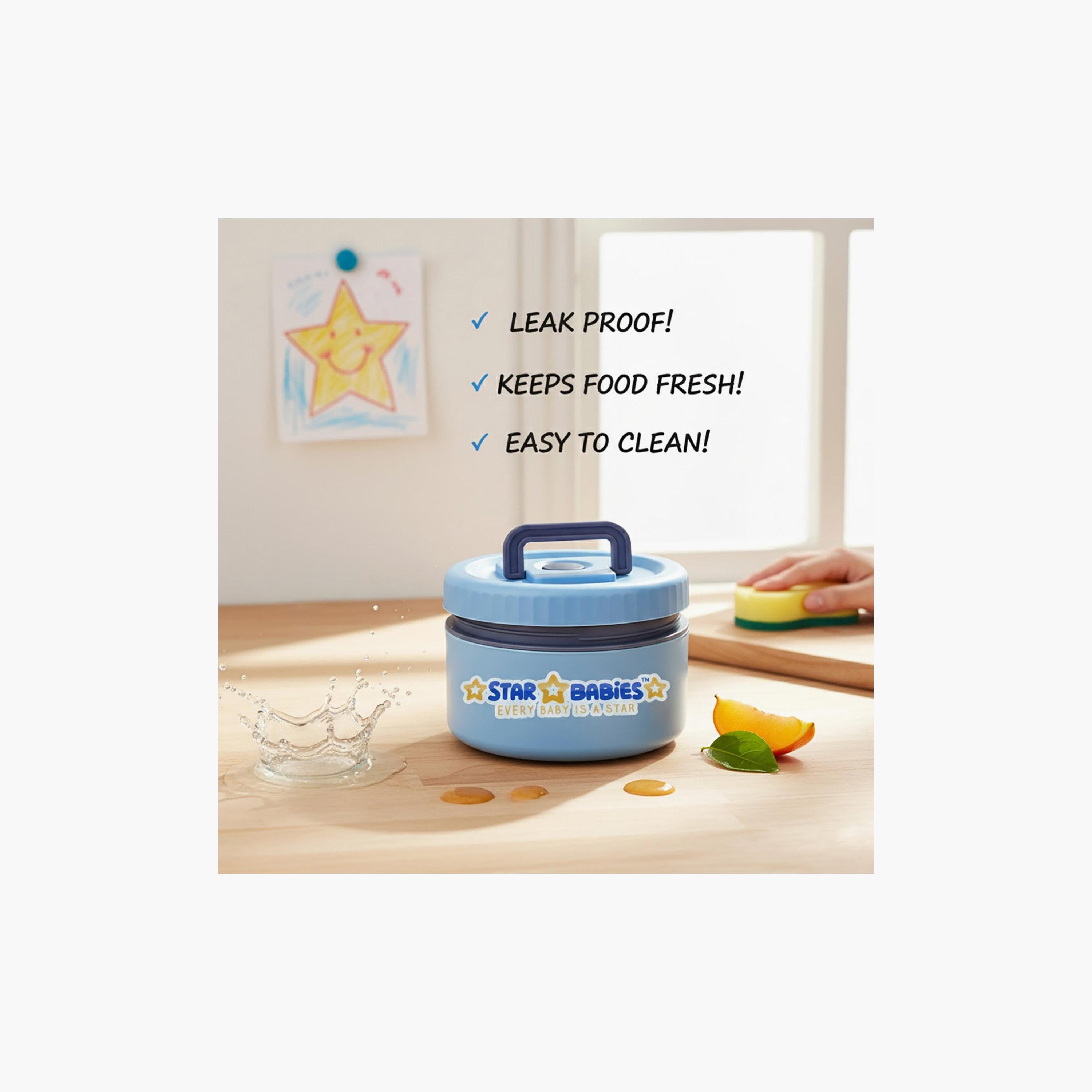 Star Babies 2-Piece Printed SS Food Jar Combo for 13+ Yrs with Non-Slip Bottom - 550 + 550 ml-school-lunchessentials-lunchboxes-image-5