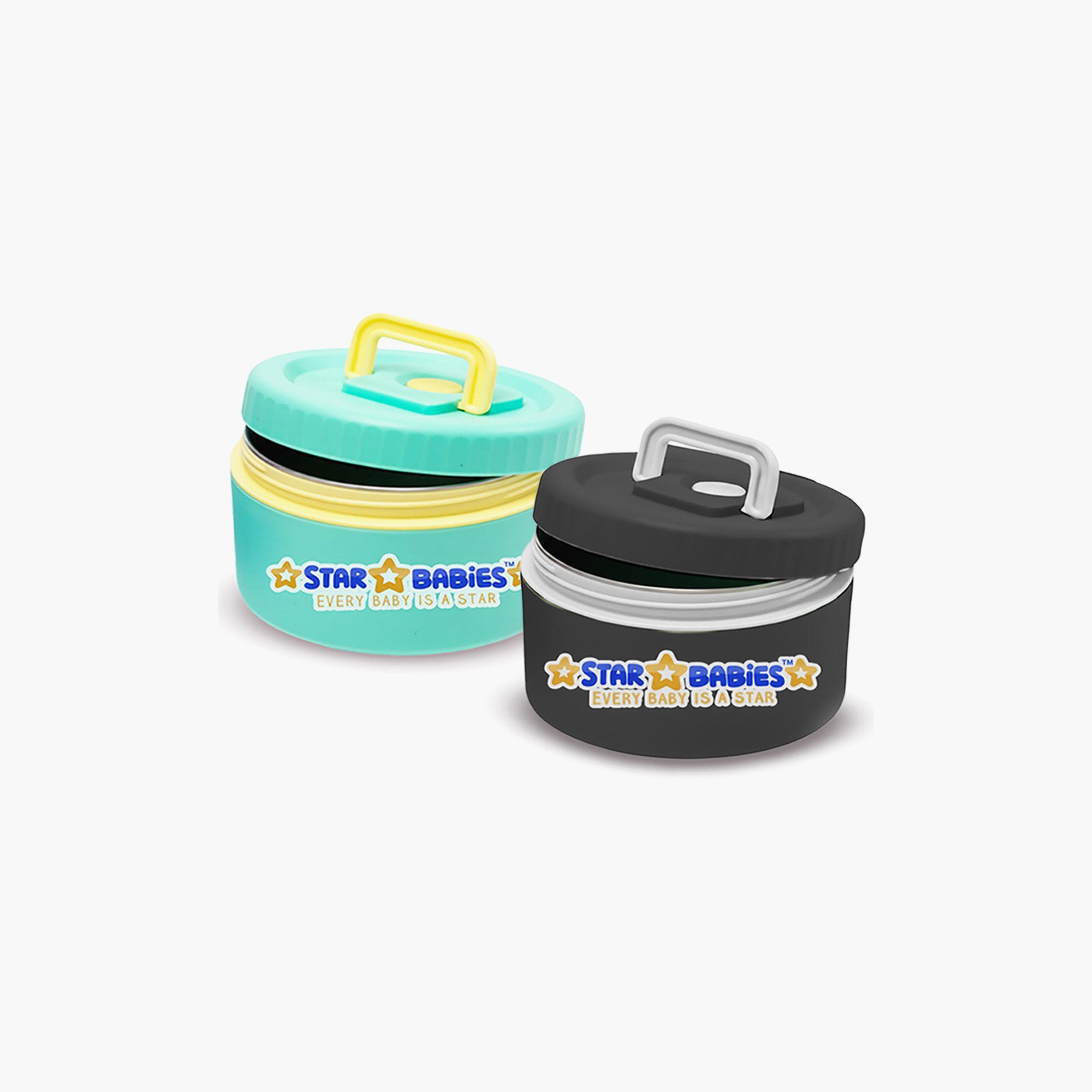 Star Babies 2-Piece Printed SS Food Jar Combo for 13+ Yrs with Non-Slip Bottom - 550 + 550 ml-school-lunchessentials-lunchboxes-image-1