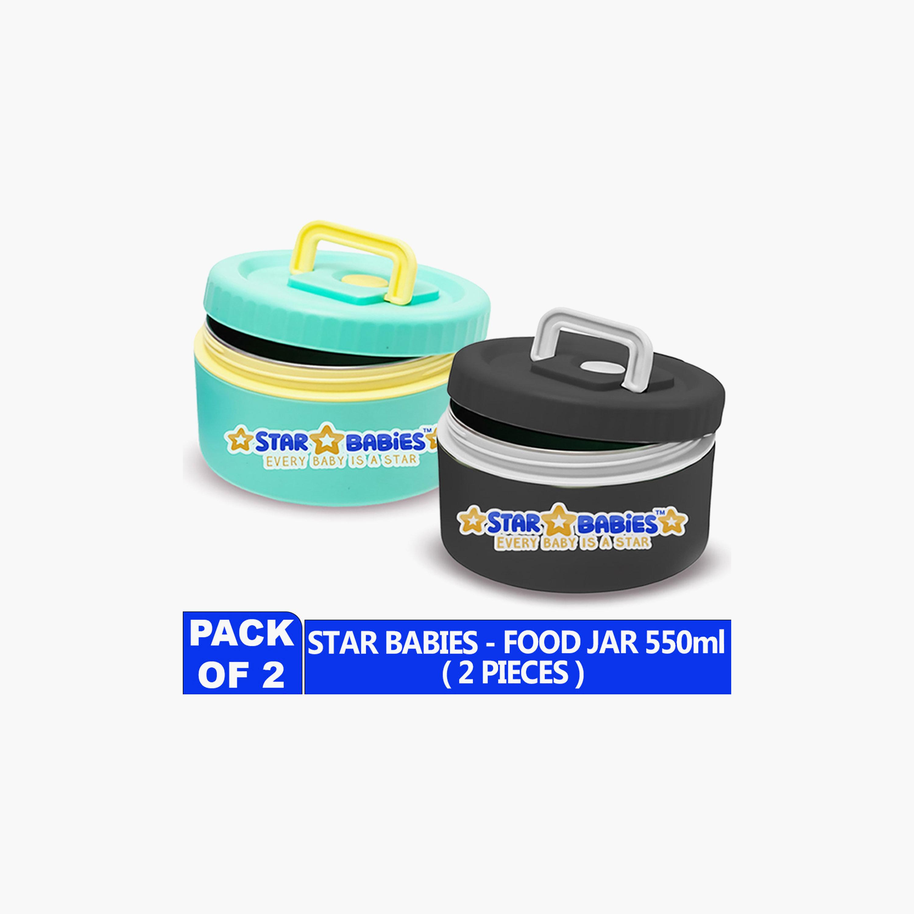 Star Babies 2-Piece Printed SS Food Jar Combo for 13+ Yrs with Non-Slip Bottom - 550 + 550 ml-school-lunchessentials-lunchboxes-image-4
